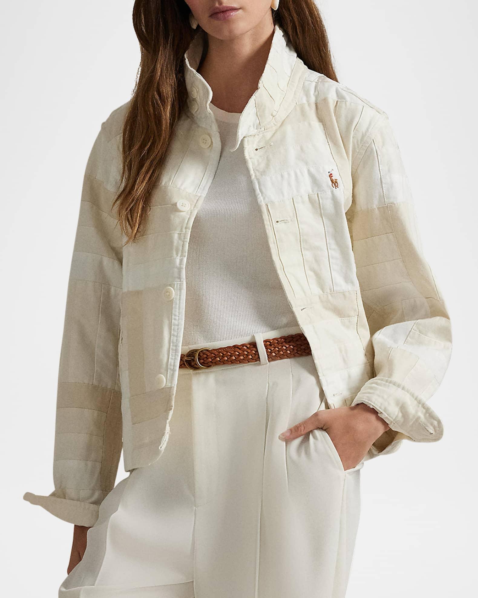 Patchwork Mock-Neck Jacket Product Image