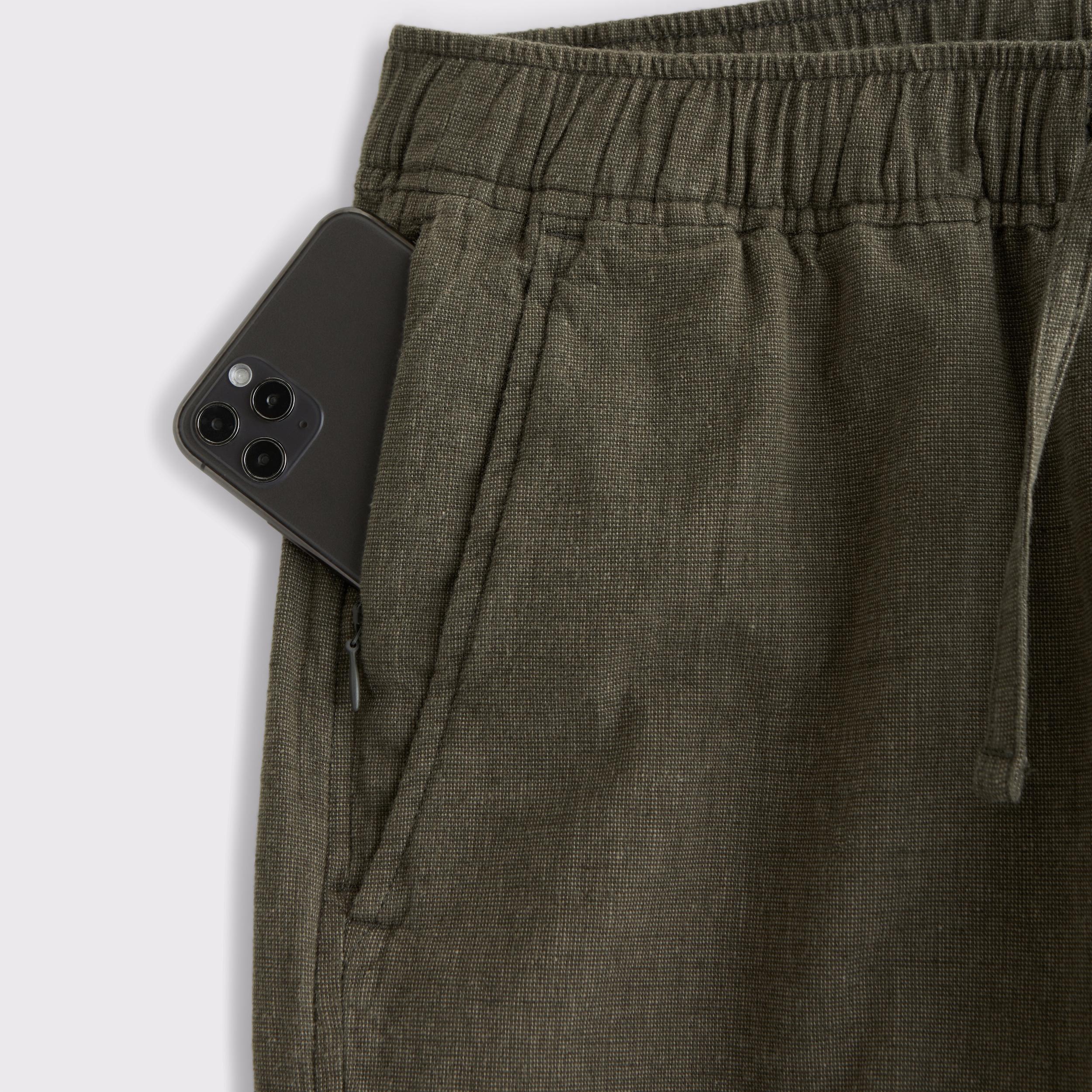 Loose Linen-Blend Pull-On Pant Product Image