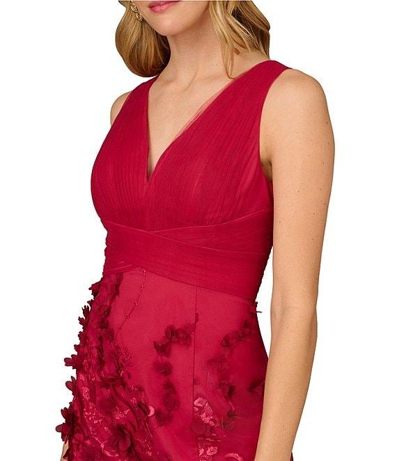 Aidan Mattox V-Neck Sleeveless Front Slit Gown Product Image