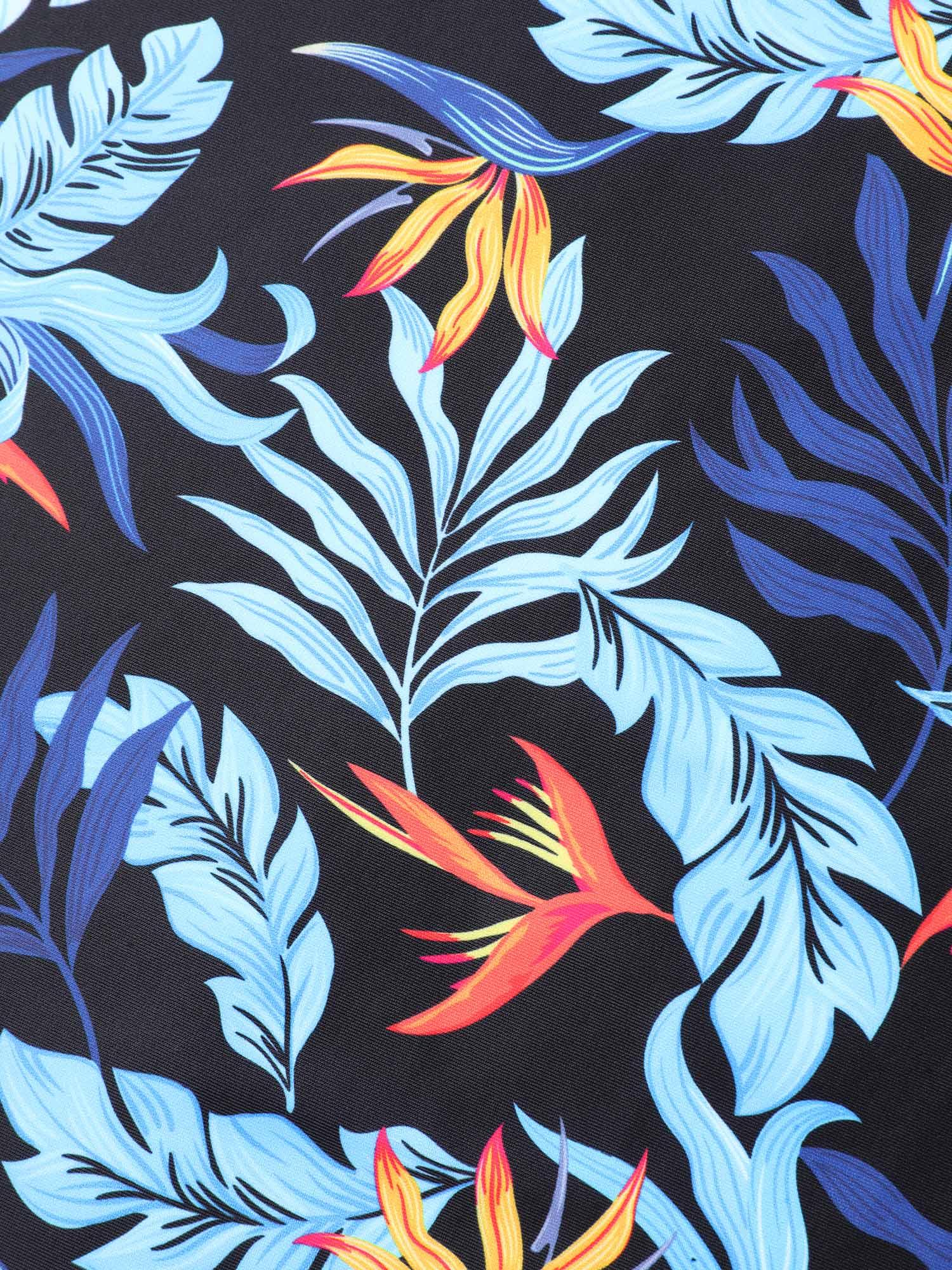 Tropical Leaf Fit Flare Swim Dress Female Product Image