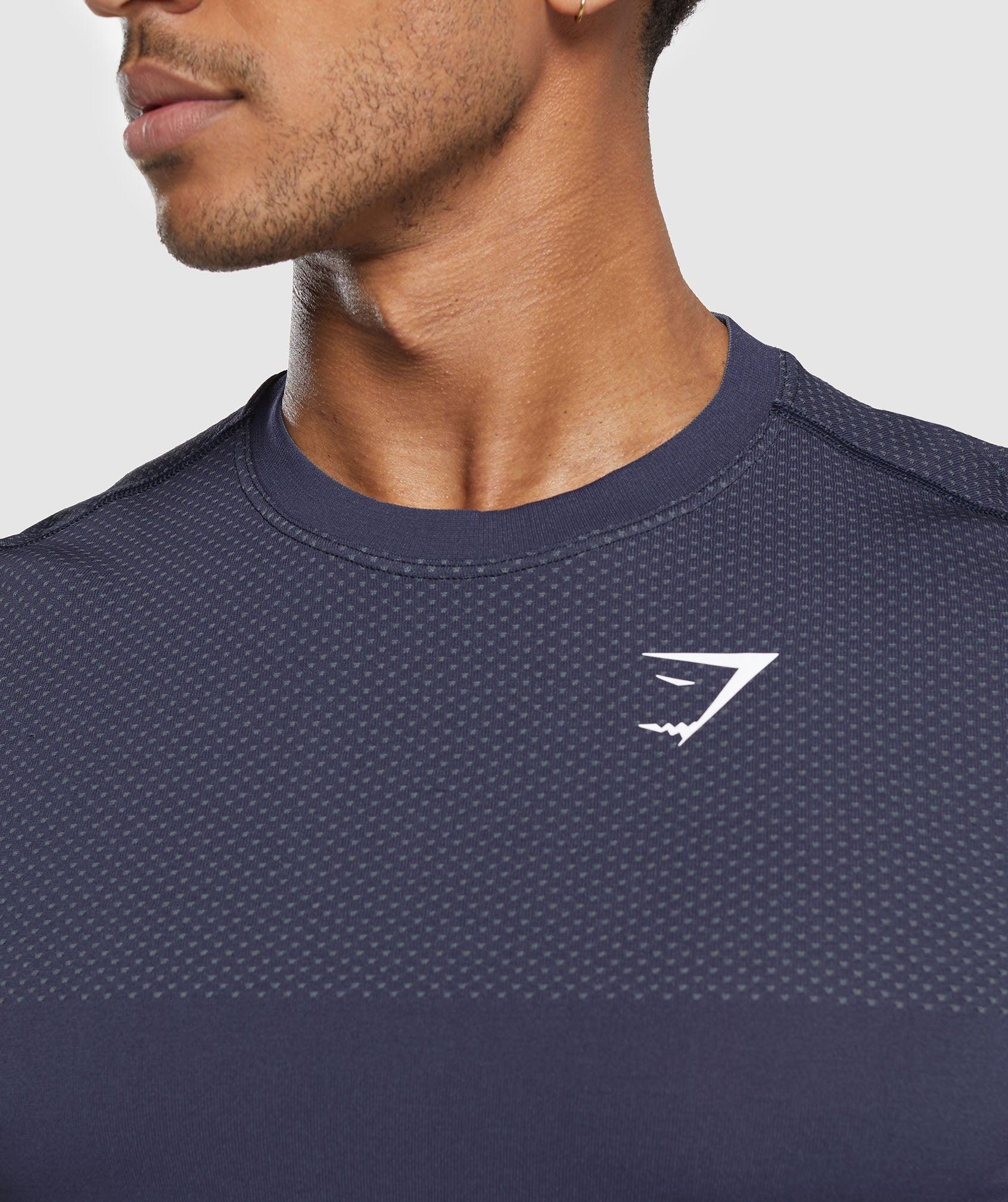 Gymshark Vital Seamless T-Shirt - Navy/Light Grey Male Product Image