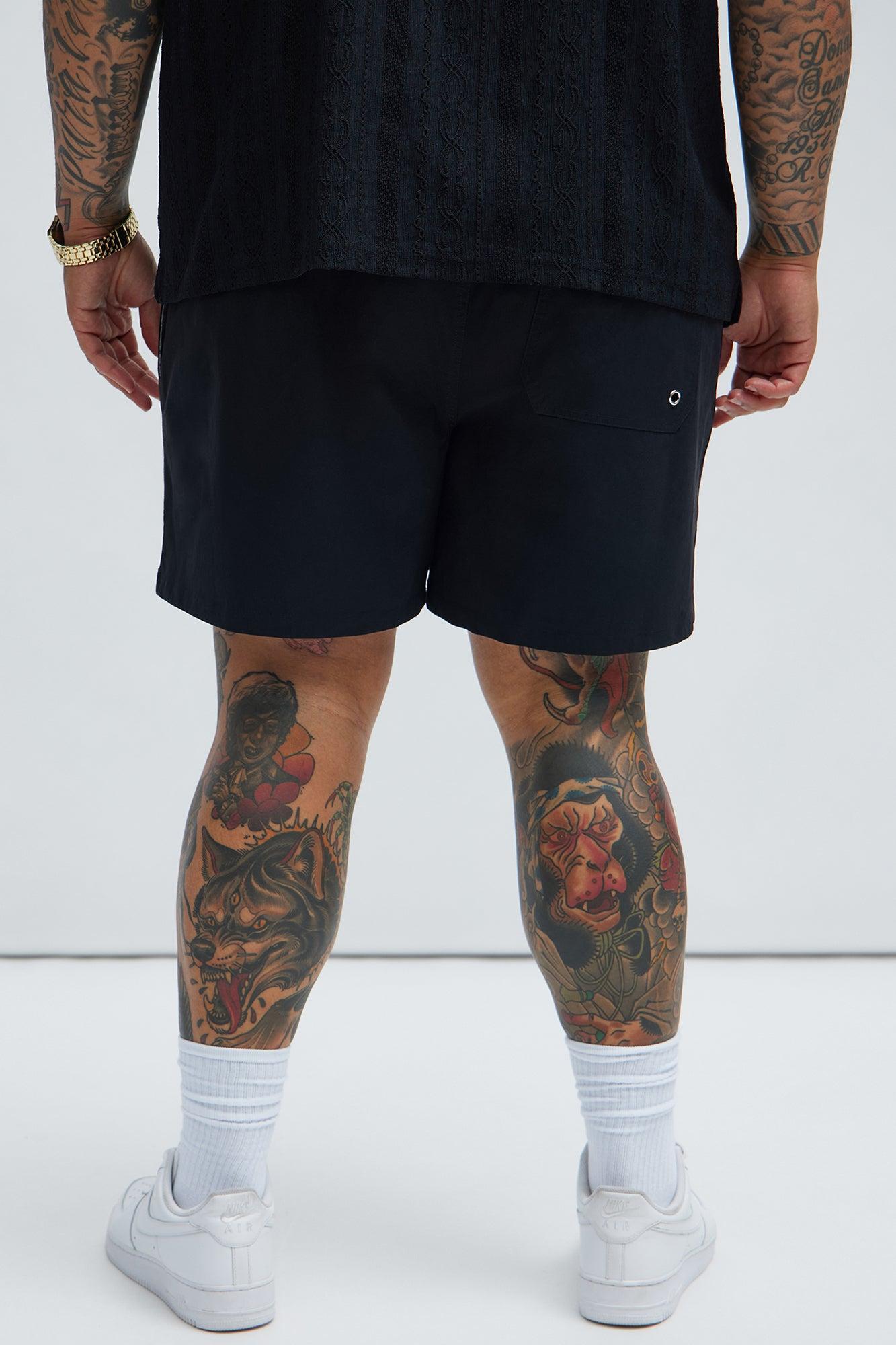 Montez Stretch Swim Trunk Mid - Black Product Image