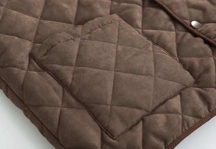 RT No. 2801 BROWN DIAMOND QUILTED VEST Product Image
