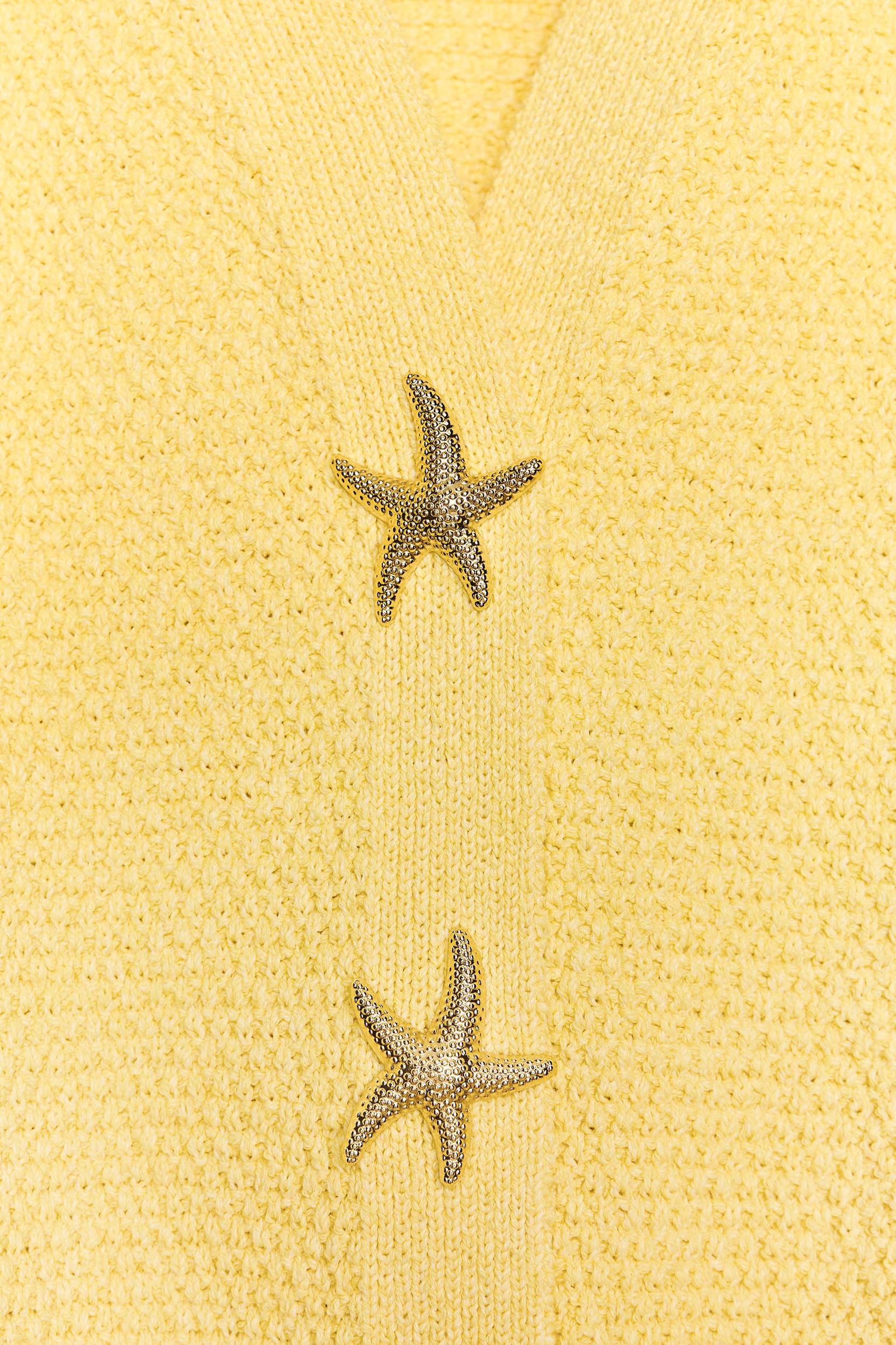STAR BUTTON KNIT CARDIGAN Product Image