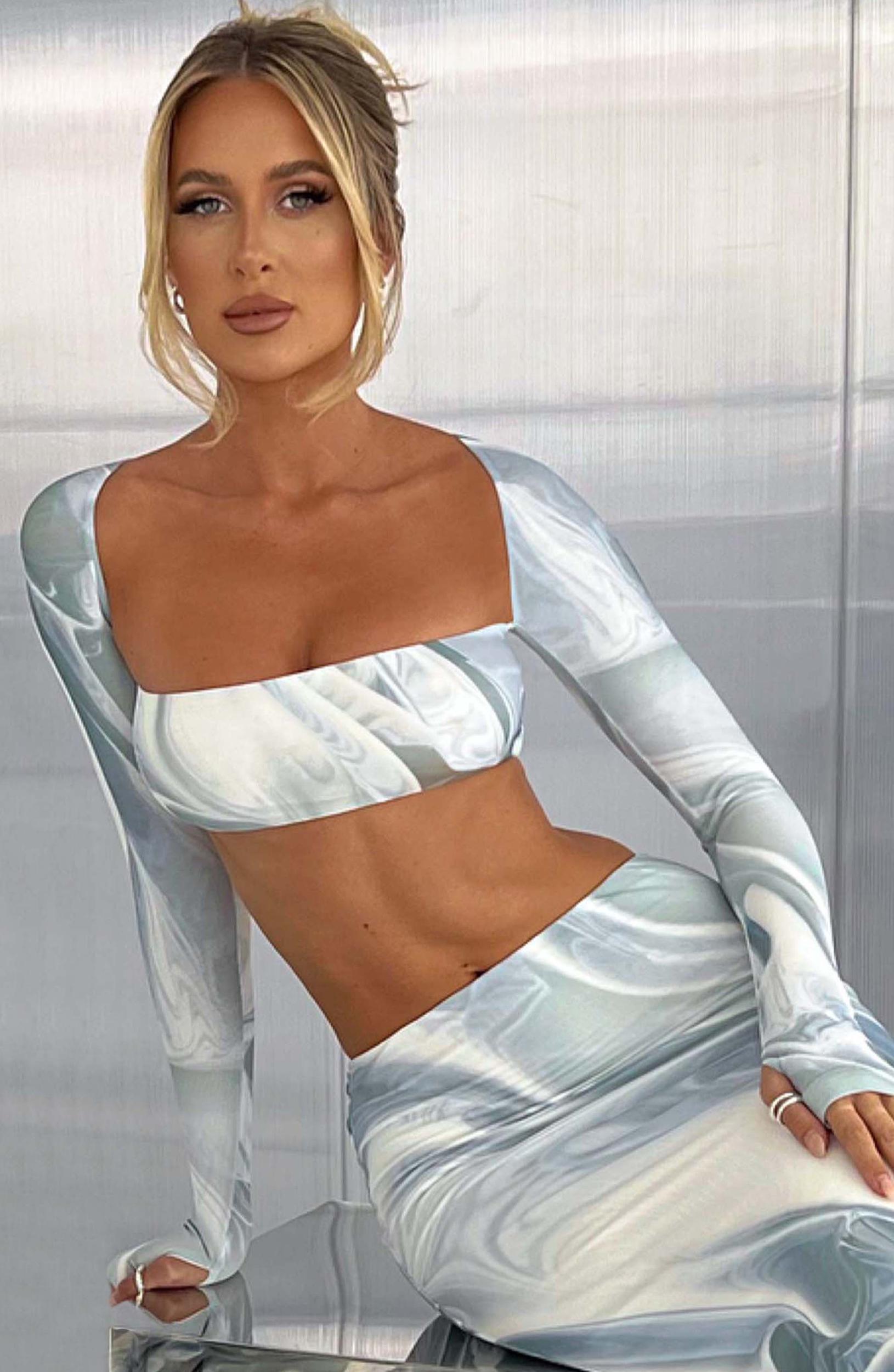 Lucianna Top - Grey Haze Print Product Image