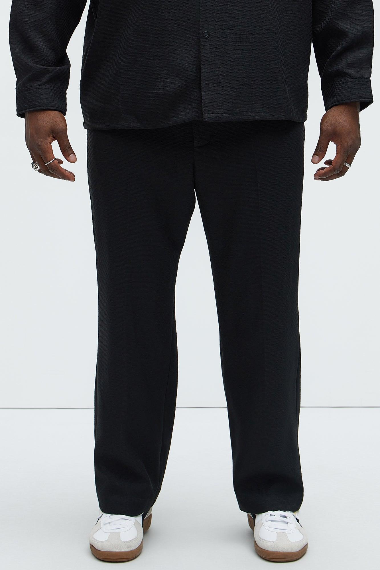 Kerr Pleated Straight Trousers - Black Product Image