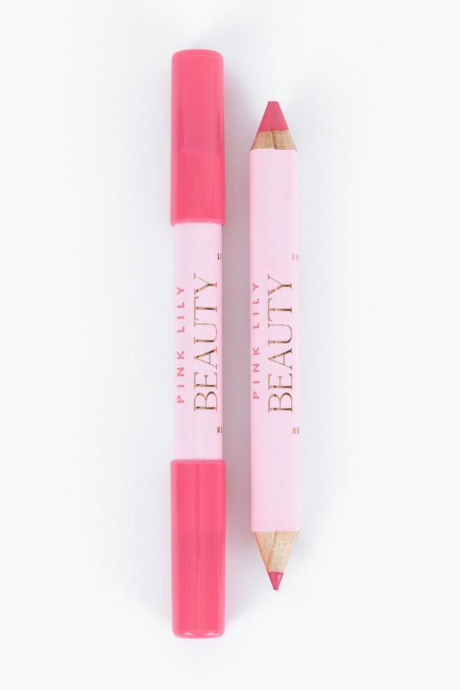 Pink Lily Beauty Double Bloom Dual Lipstick & Lip Liner - Cotton Candy FINAL SALE Product Image