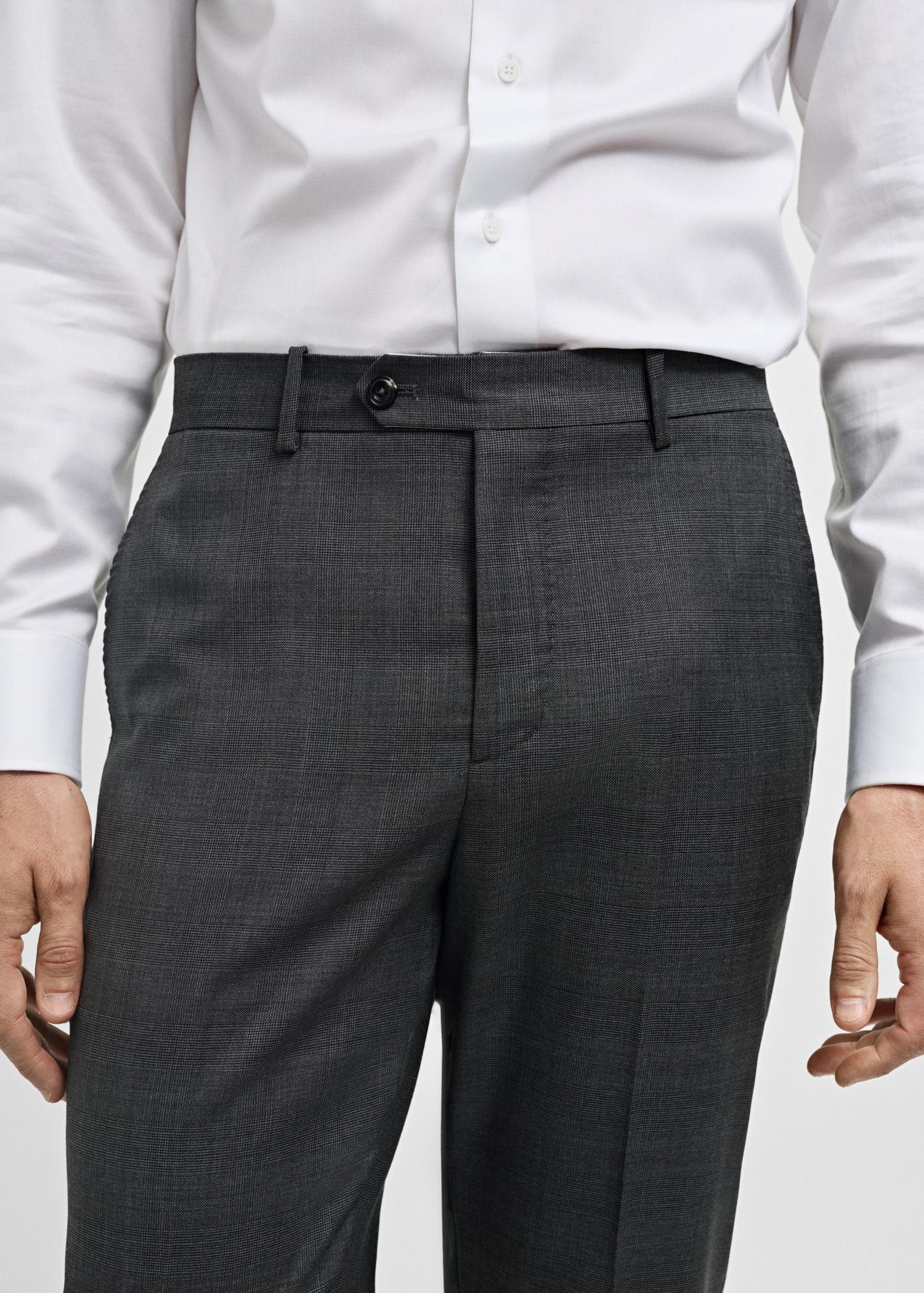 Venecia 100% virgin wool Prince of Wales check suit pants - Men | MANGO USA Product Image