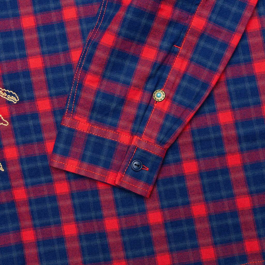 BB Dust L/S Flannel - Racing Red Male Product Image