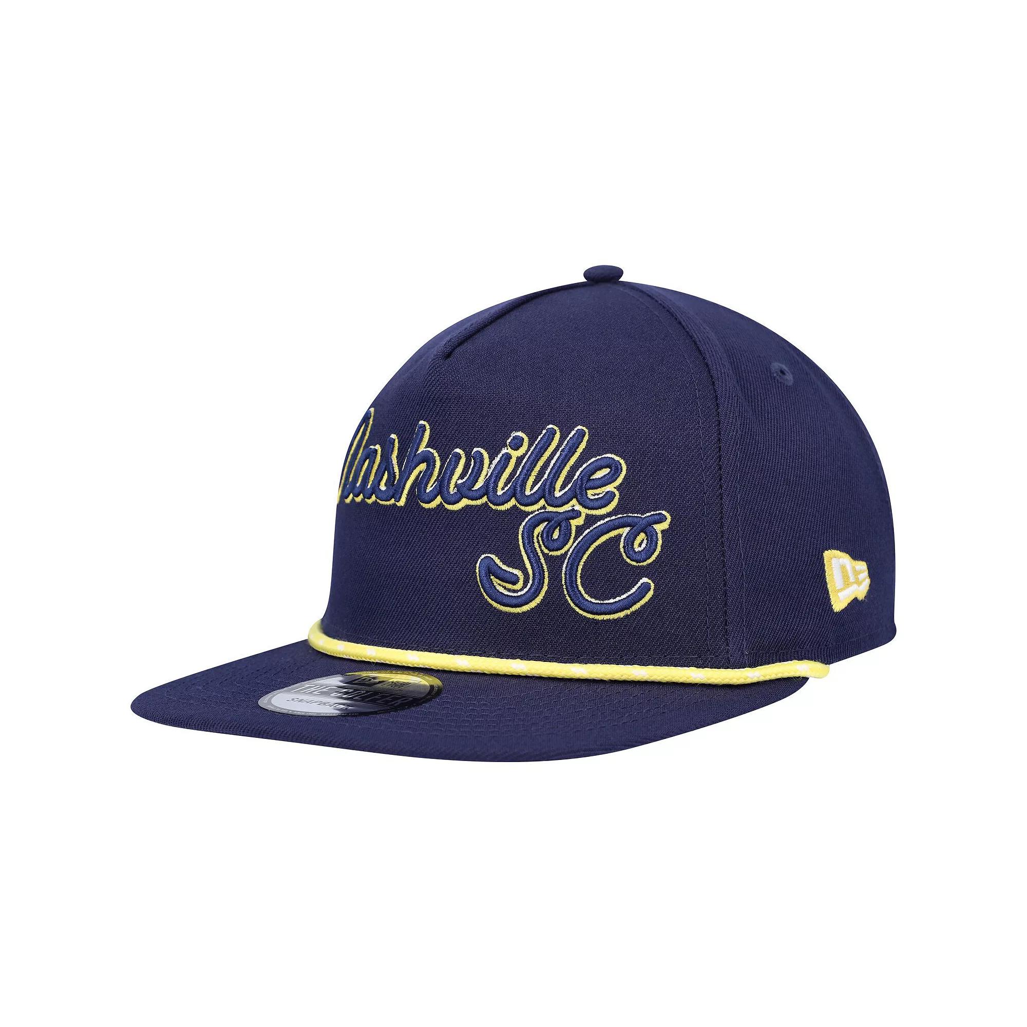 Men's New Era Navy Nashville SC Script Golfer Adjustable Hat, Mls Blue Product Image