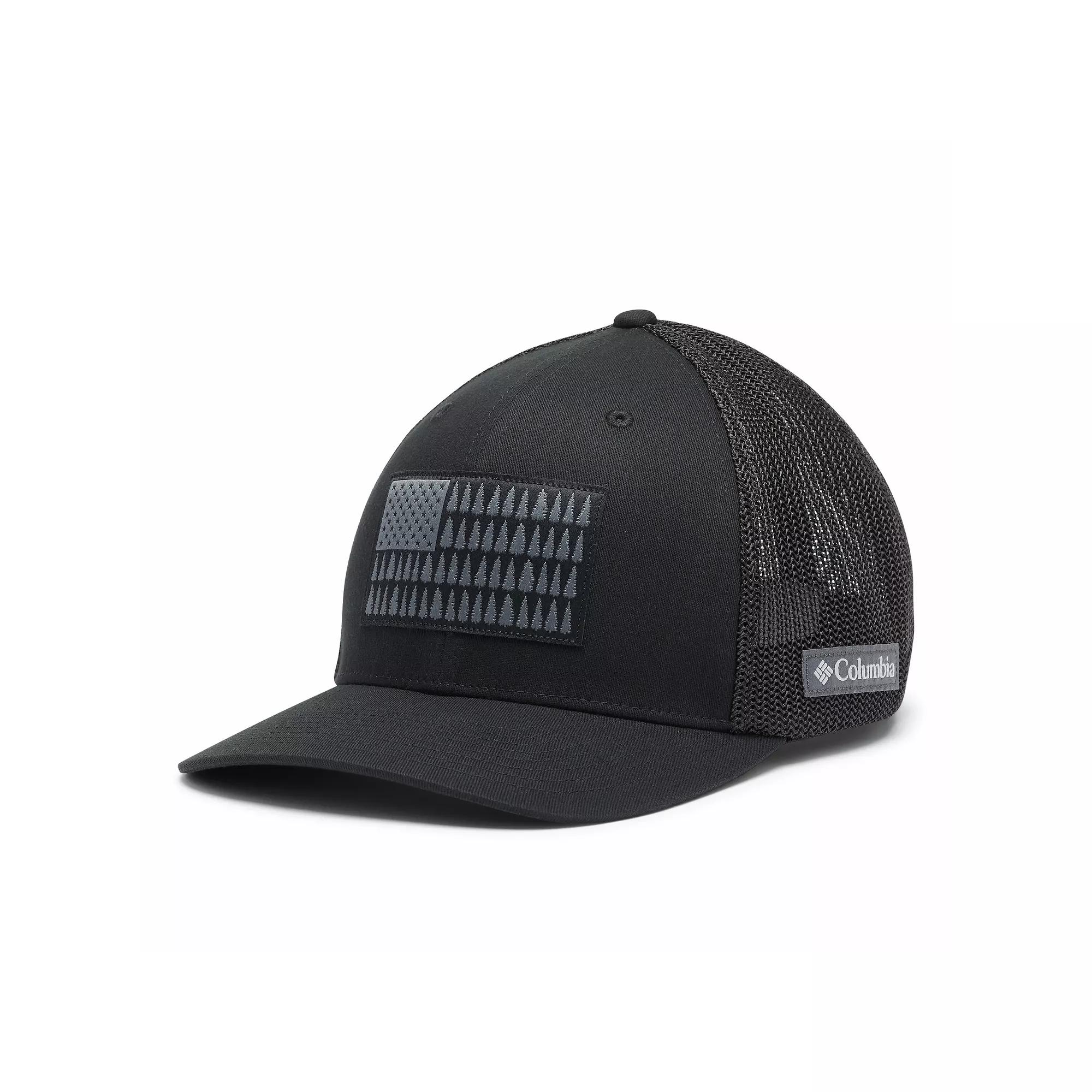 Men's Columbia FlexFit Mesh Tree Flag Fitted Cap,  Product Image