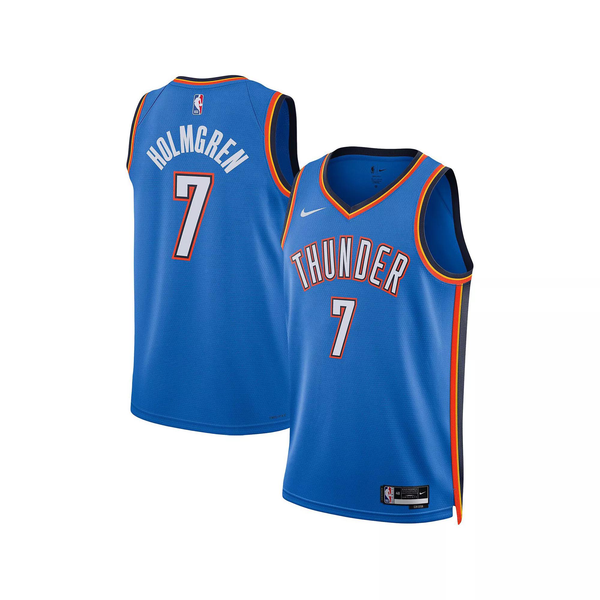 Oklahoma City Thunder Icon Edition Nike Mens Dri-FIT NBA Swingman Jersey | DN2016-406 Product Image