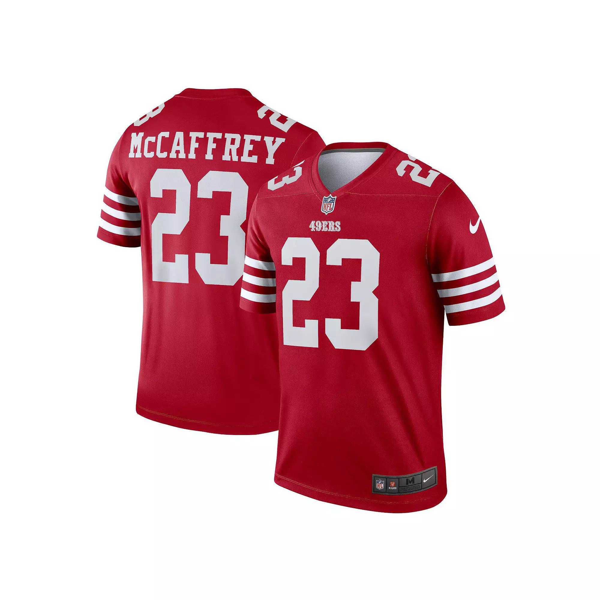 Men's Nike Christian McCaffrey Scarlet San Francisco 49ers Legend Jersey,  Product Image