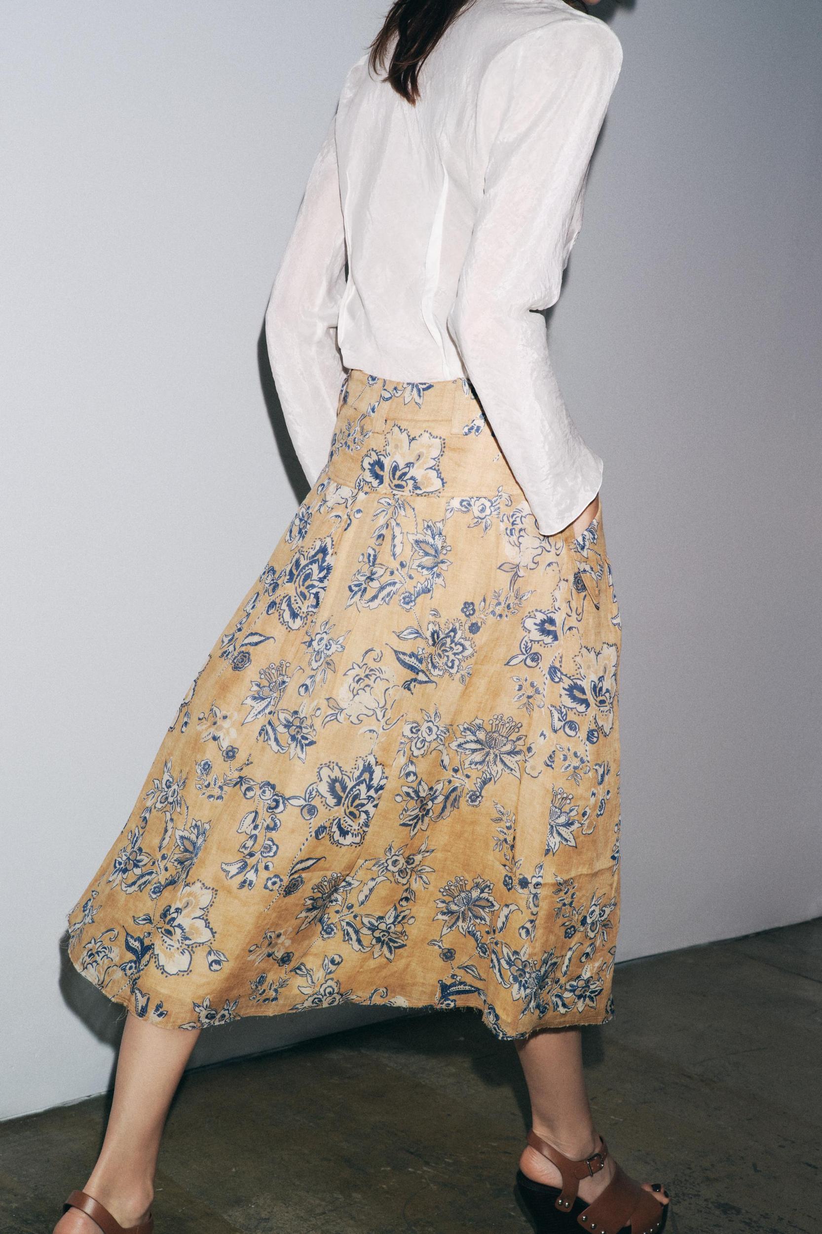 ZW COLLECTION RAMIE FLORAL PRINT SKIRT Product Image
