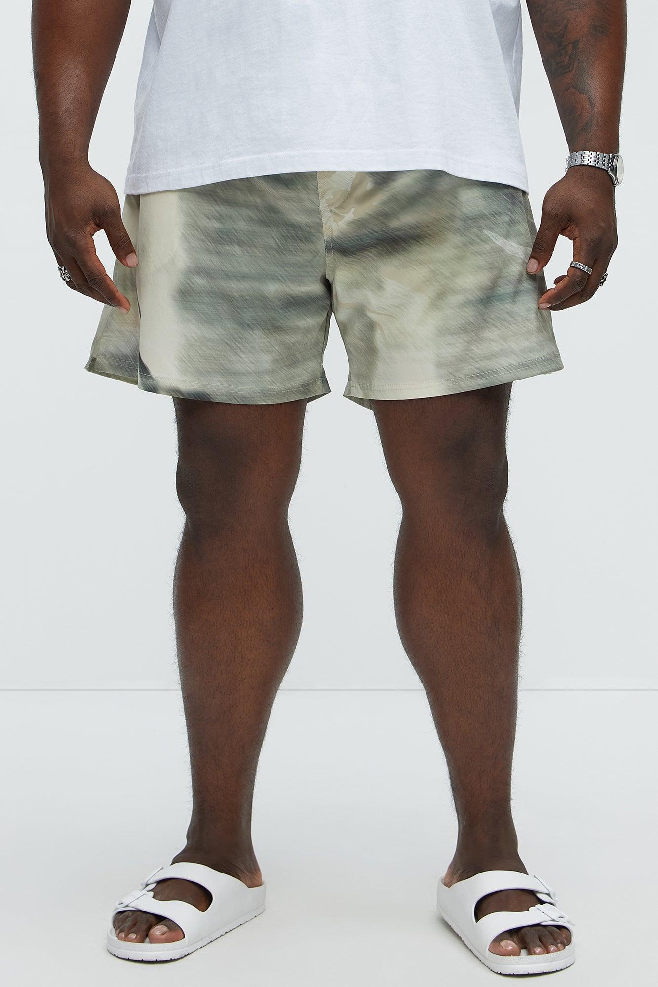 Cool Breeze Swim Mid Trunk - Cream/combo Product Image