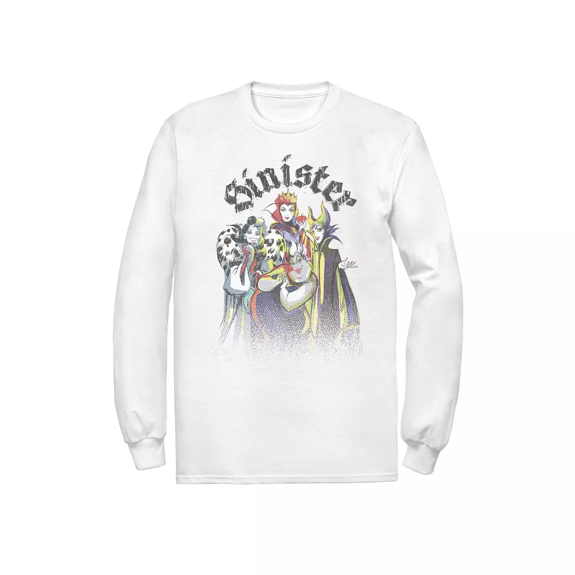 Men's Disney Villains Sinister Group Long Sleeve Tee,  Product Image
