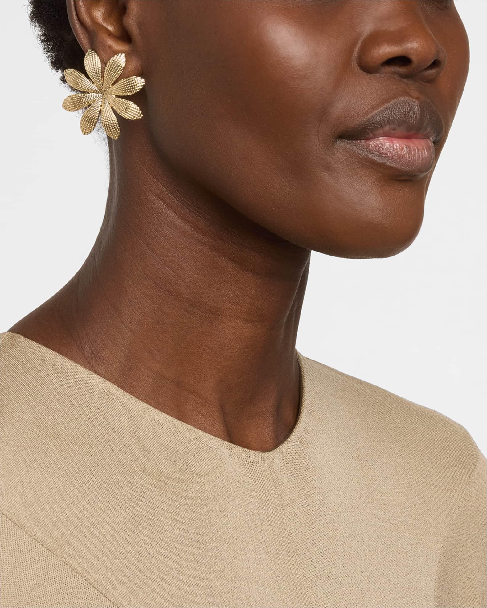 Textured Flower Earrings Product Image