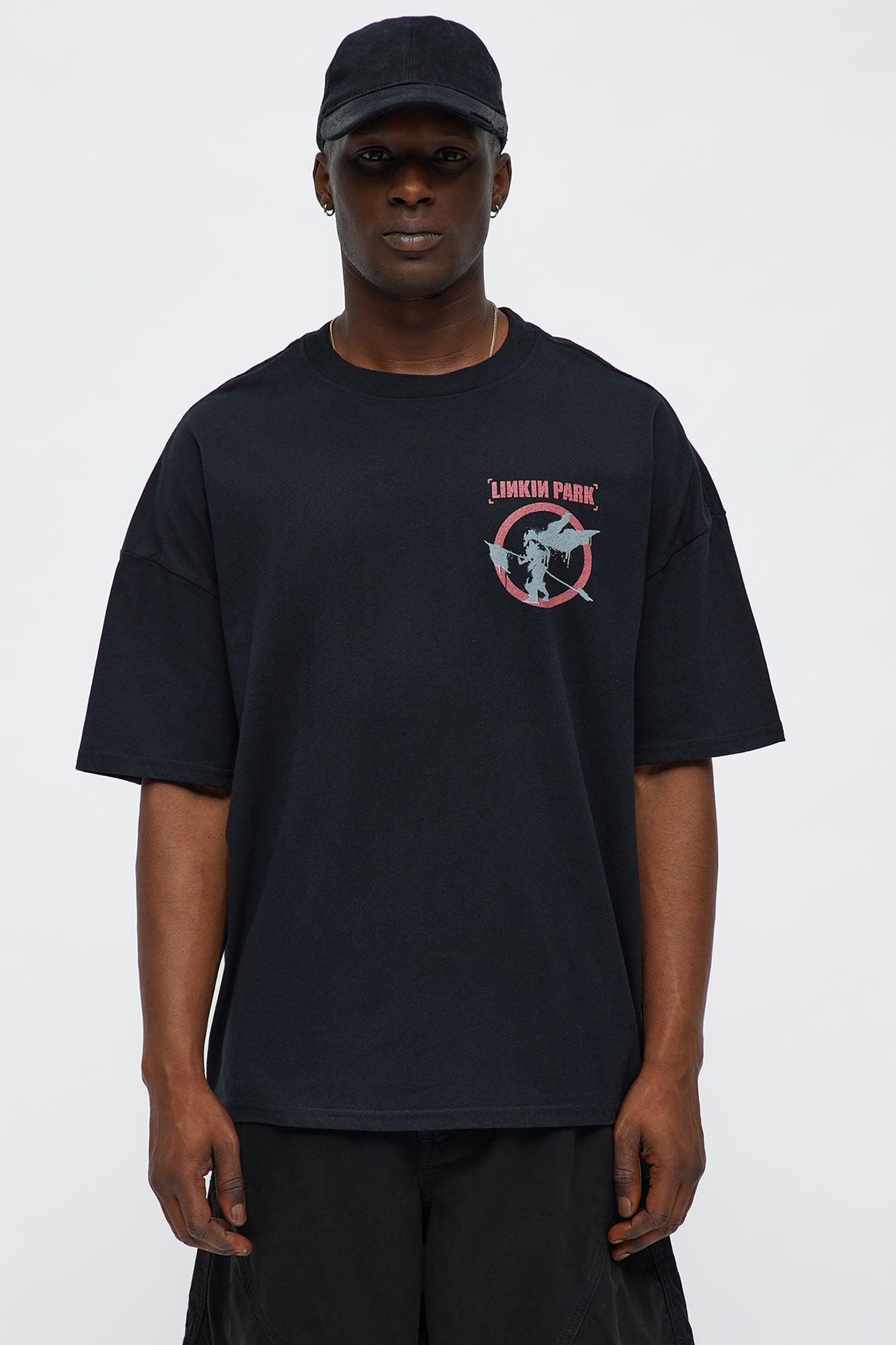 Linkin Park Hybrid Theory Oversized Short Sleeve Tee - Black Male Product Image