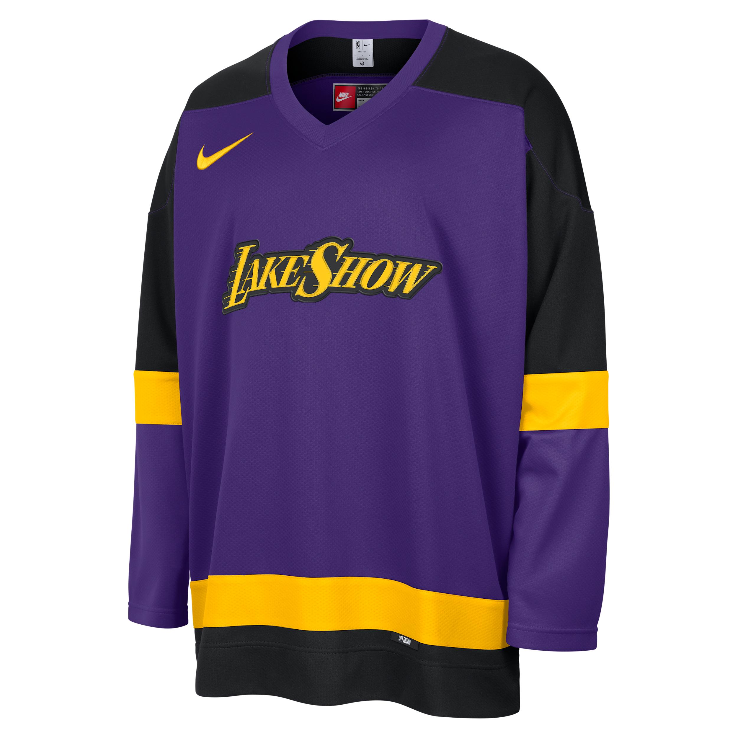 Los Angeles Lakers City Edition Men's Nike NBA Hockey Jersey Product Image