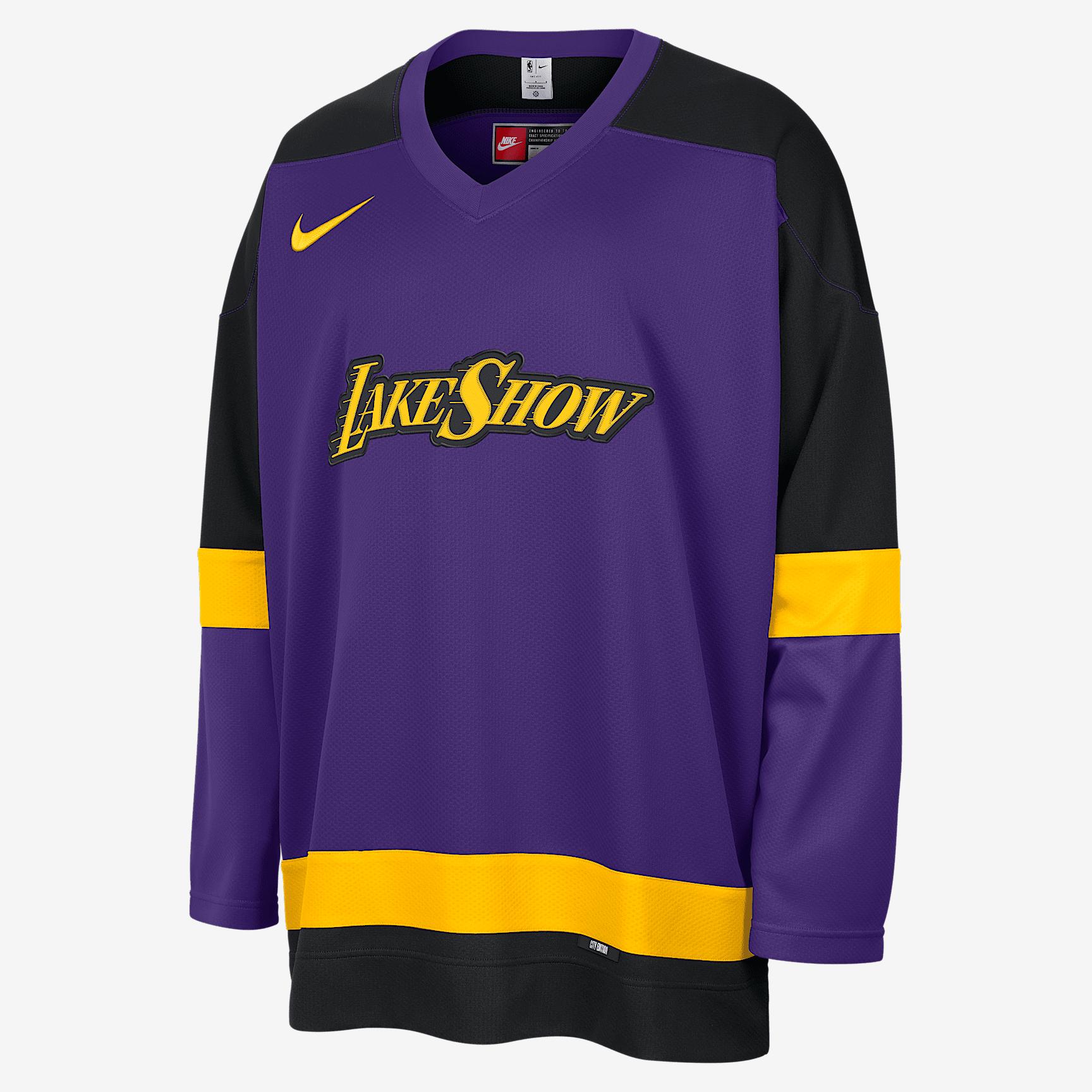 Los Angeles Lakers City Edition Men's Nike NBA Hockey Jersey Product Image