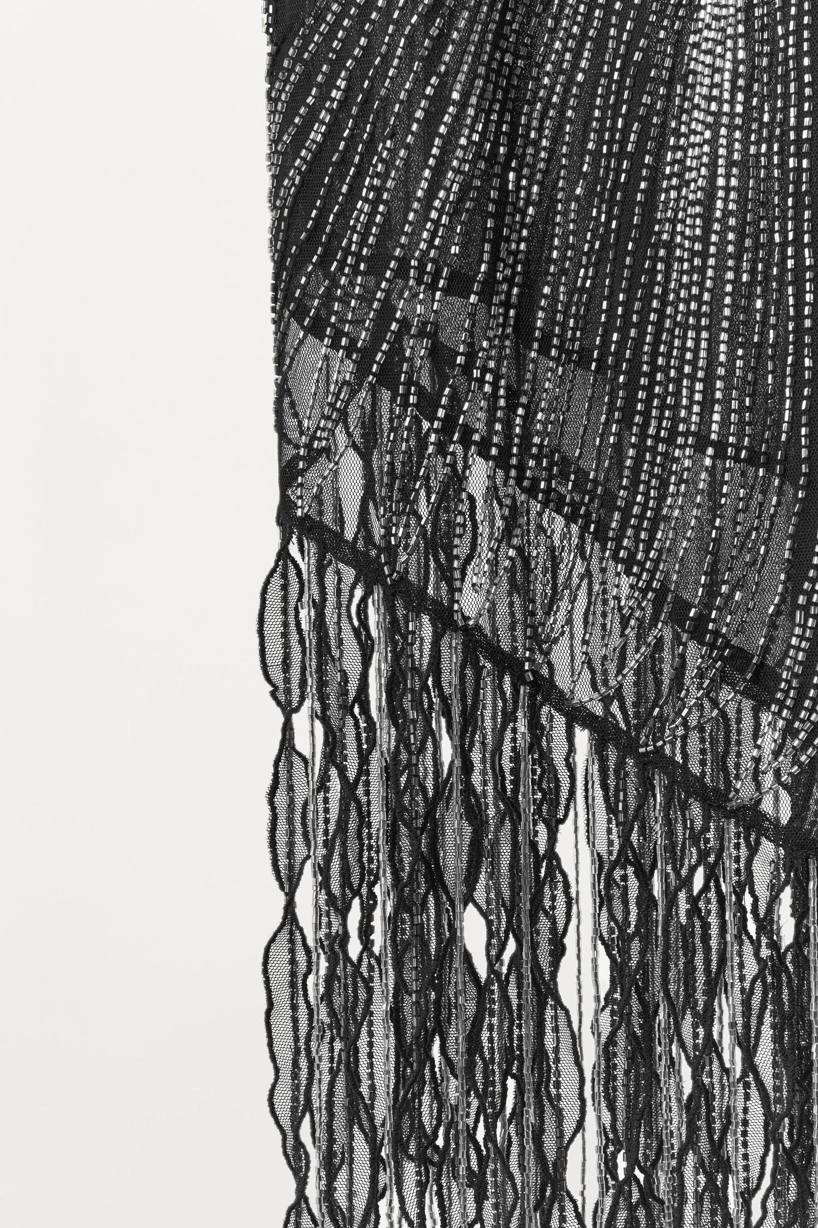 FRINGED BEADED DRESS Product Image