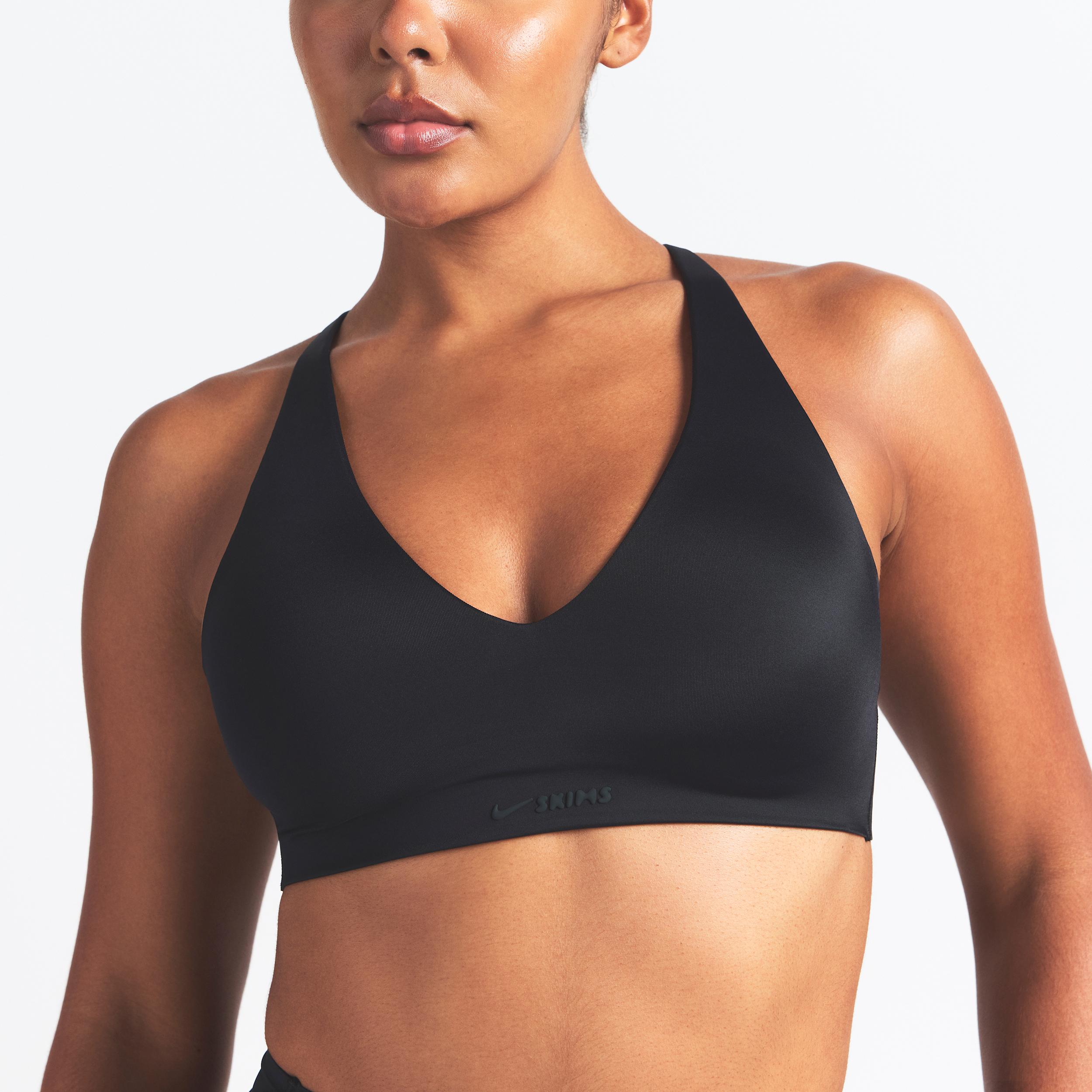 Nike Womens SKIMS Shine V-Neck Bra | BRSPT5191W-OBD Product Image