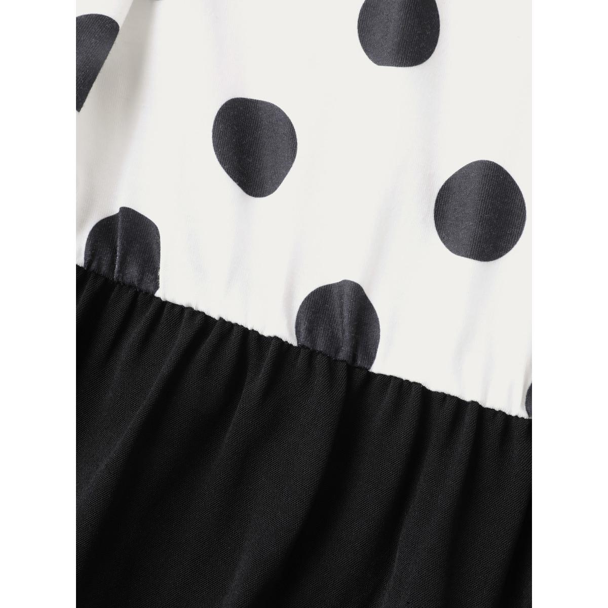 Plus Size Originalwhite Polka Dots One-Shoulder Tied Jumpsuit Women Sleeveless Asymmetrical Neck Work Loose Jumpsuits BloomChic 26/4X Product Image