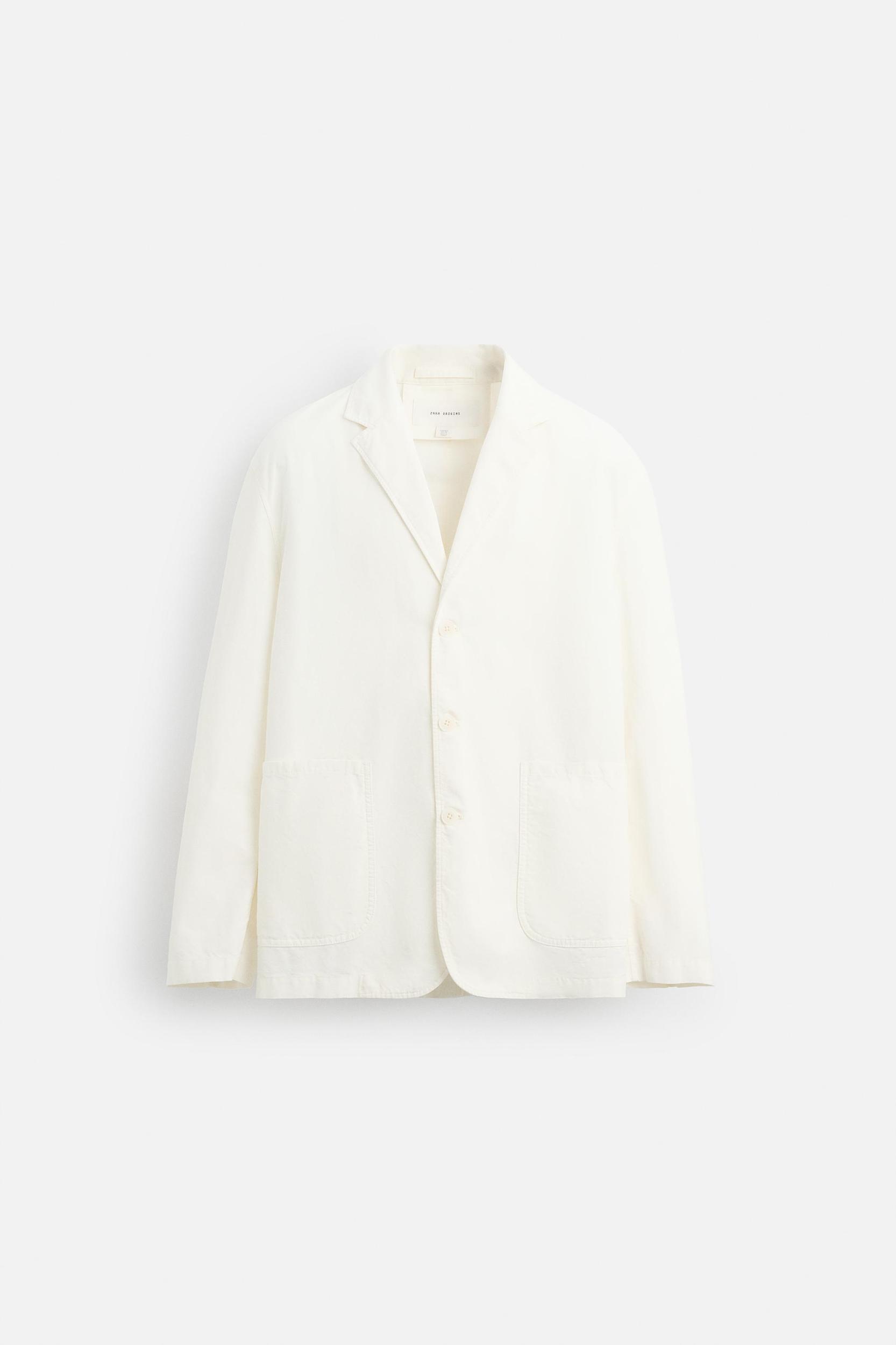 RELAXED FIT COTTON BLAZER Product Image