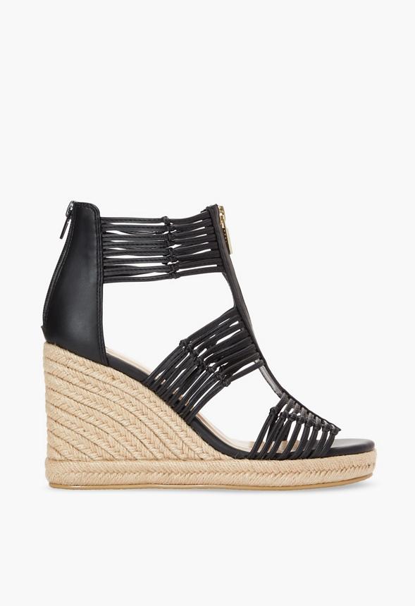 JustFab Margaux Platform Loafer Pump Womens Black/ White Size 8.5 Product Image