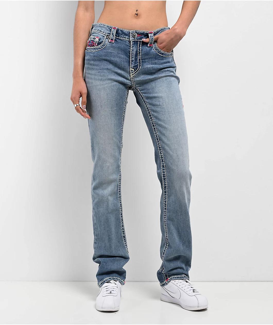 True Religion Billie Super T Peak Spot Mid Rise Jeans Product Image