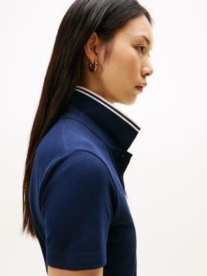 Belted Stretch Pique Polo Midi Dress Product Image