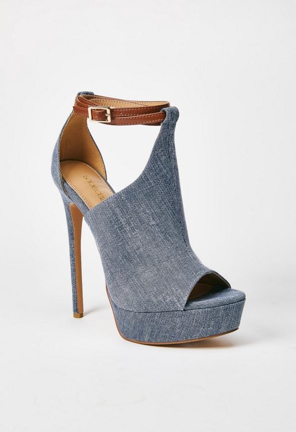 JustFab Margaux Platform Loafer Pump Womens Black/ White Size 8.5 Product Image