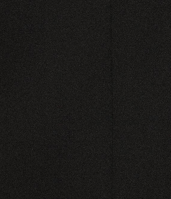 Adrianna Papell Stretch Crepe Crew Neck Short Sleeve Pearl Trim Knee Length Sheath Dress Product Image