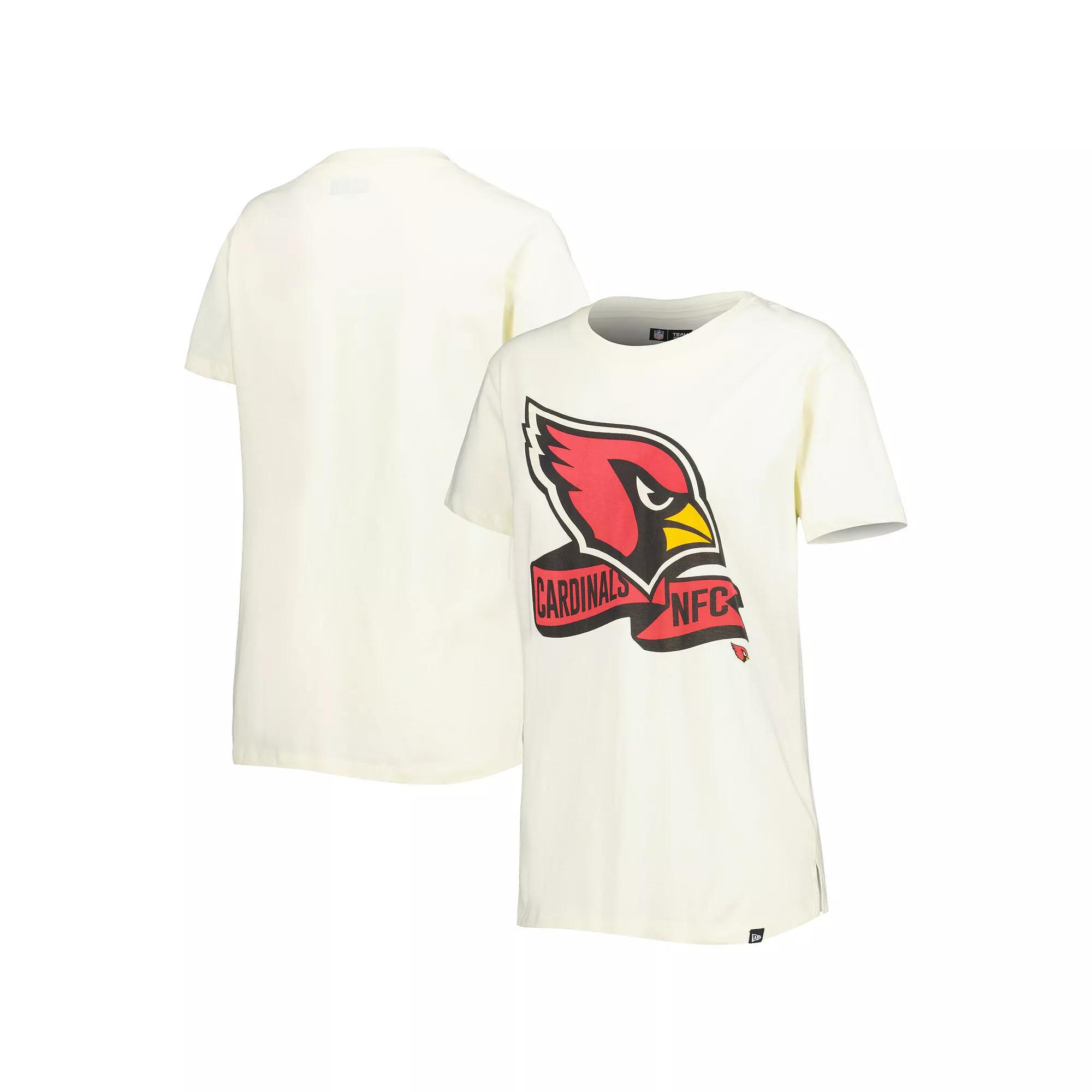 Women's New Era Cream Arizona Cardinals Chrome Sideline T-Shirt,  Product Image