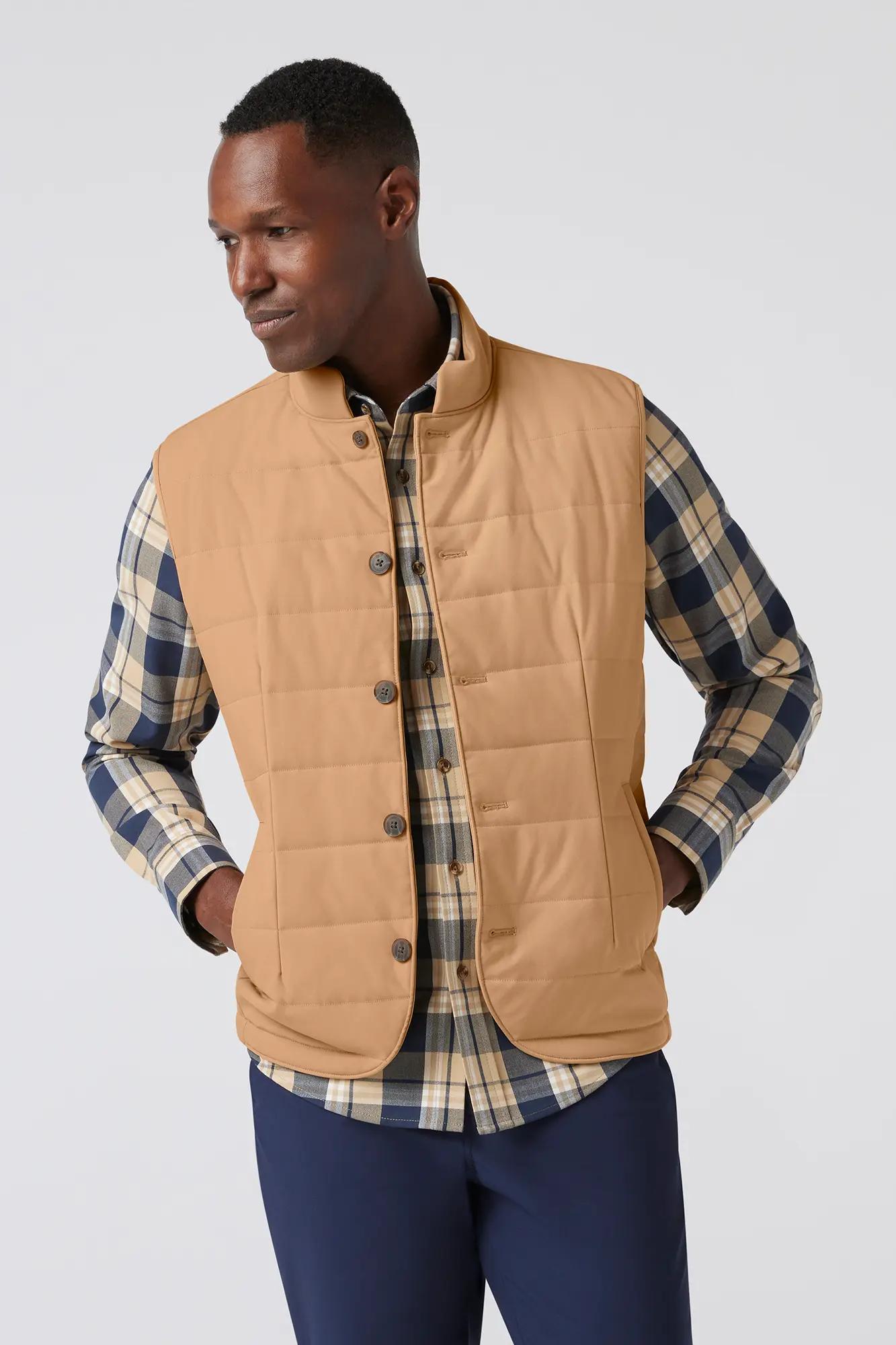 Aspen Vest - Beige Solid Product Image
