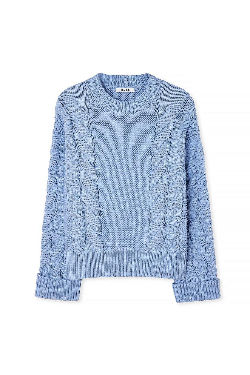 Knitted Oversized Cable Sweater Product Image