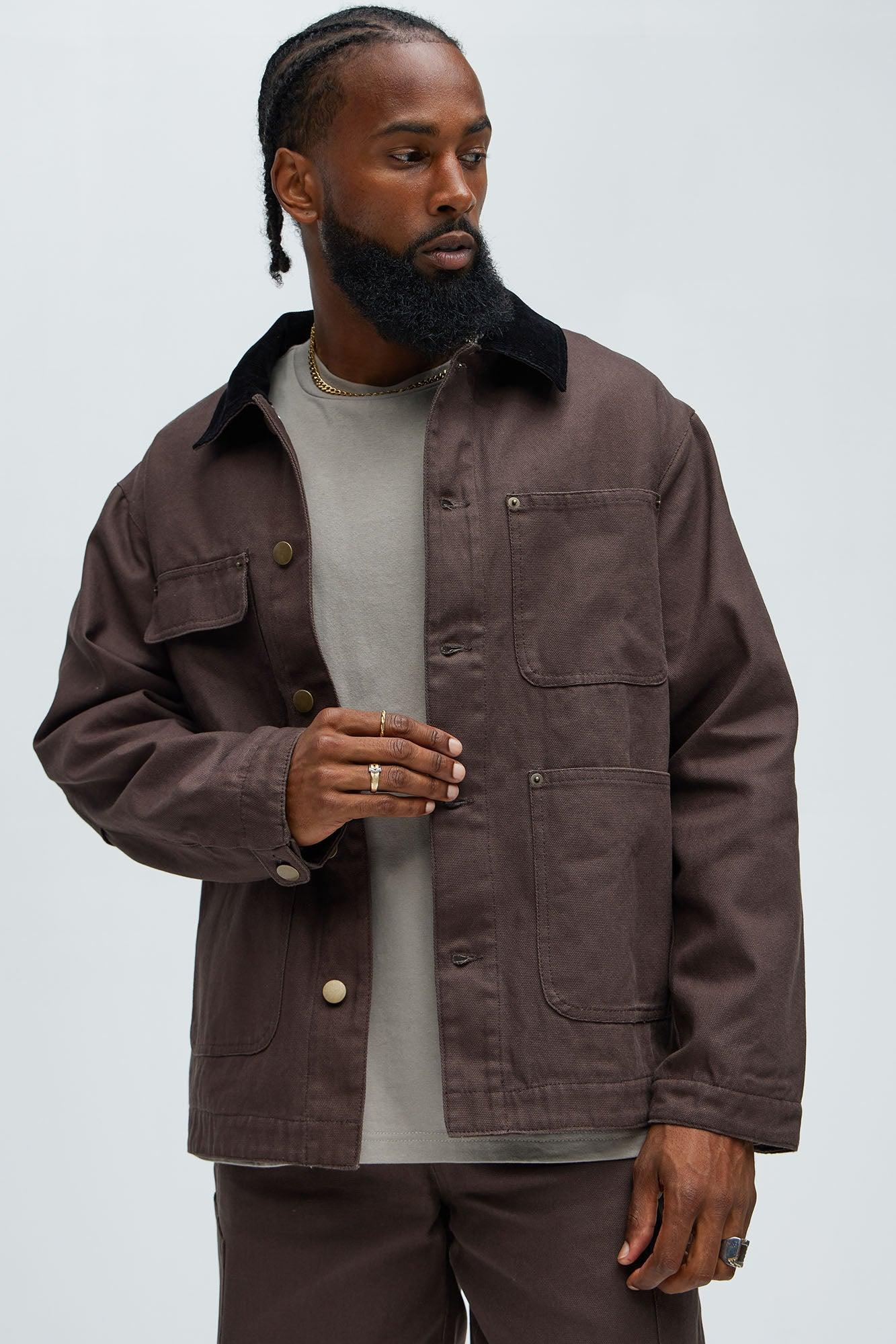 Alexander Utility Canvas Chore Jacket - Brown Product Image