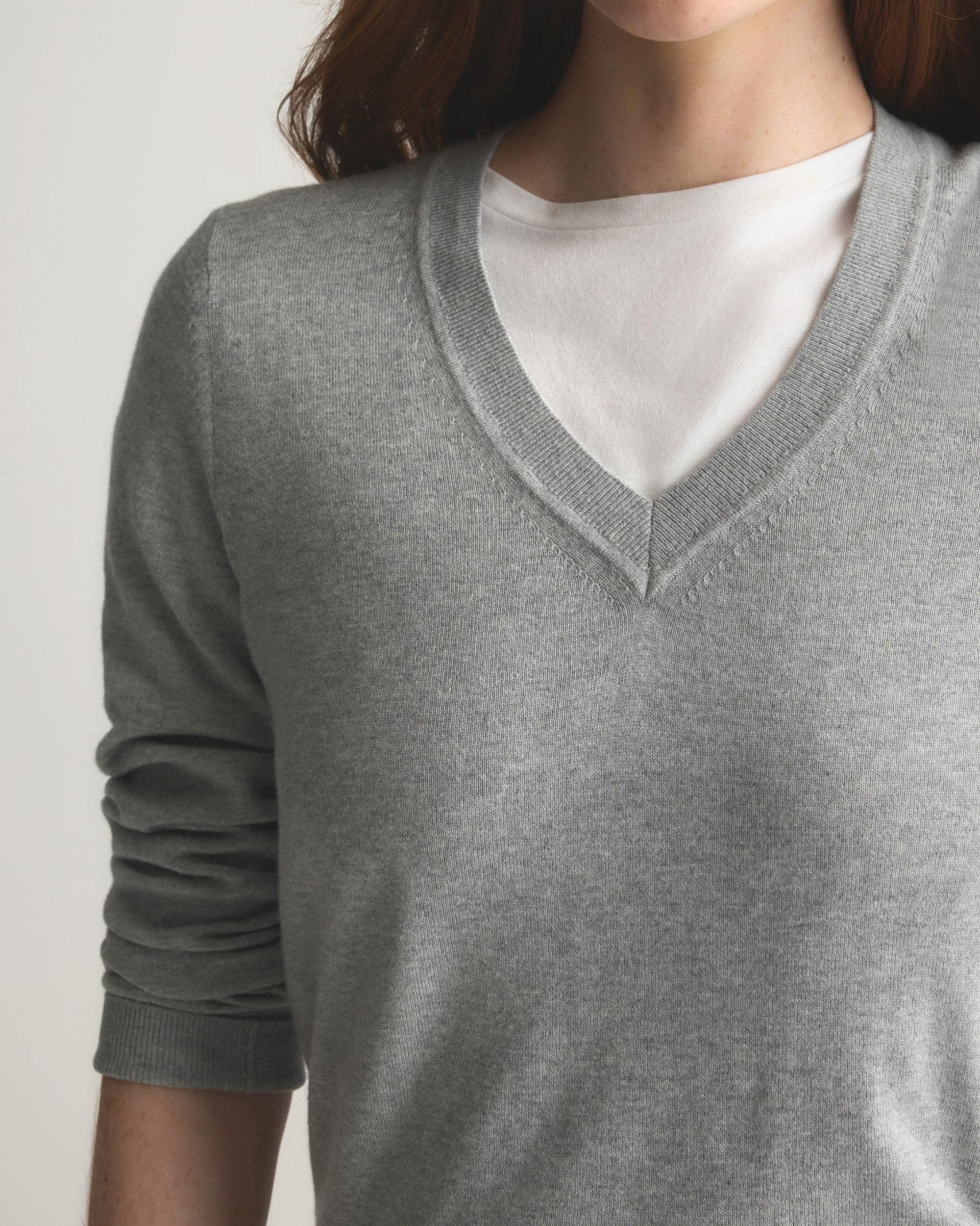 Quince | Women's Lightweight Cotton Cashmere V-Neck Sweater Organic Cotton Product Image