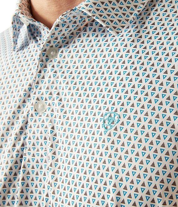 Ariat Men's All Over Micro-Triangle Print Polo Shirt Product Image
