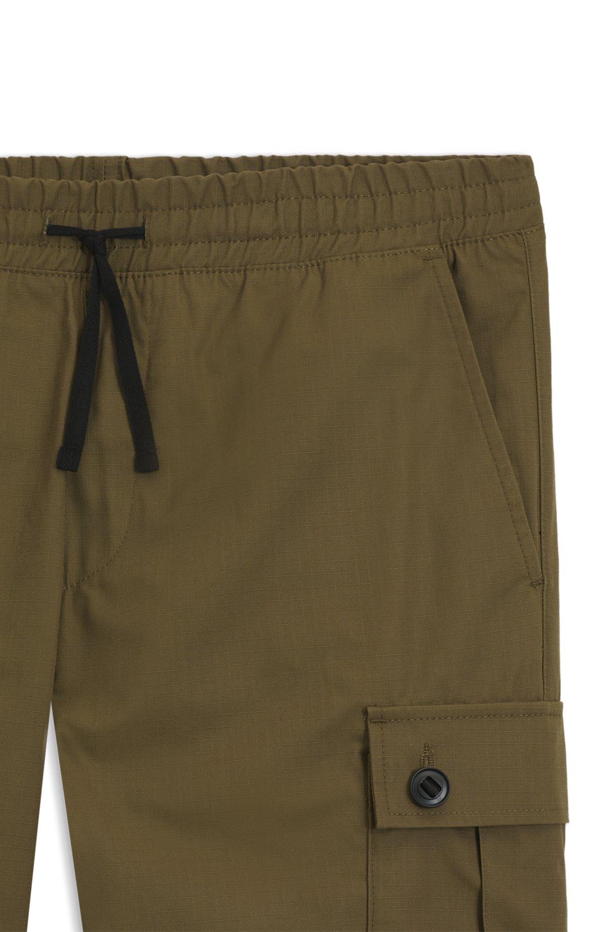 Regular-fit cargo trousers in ripstop cotton Product Image