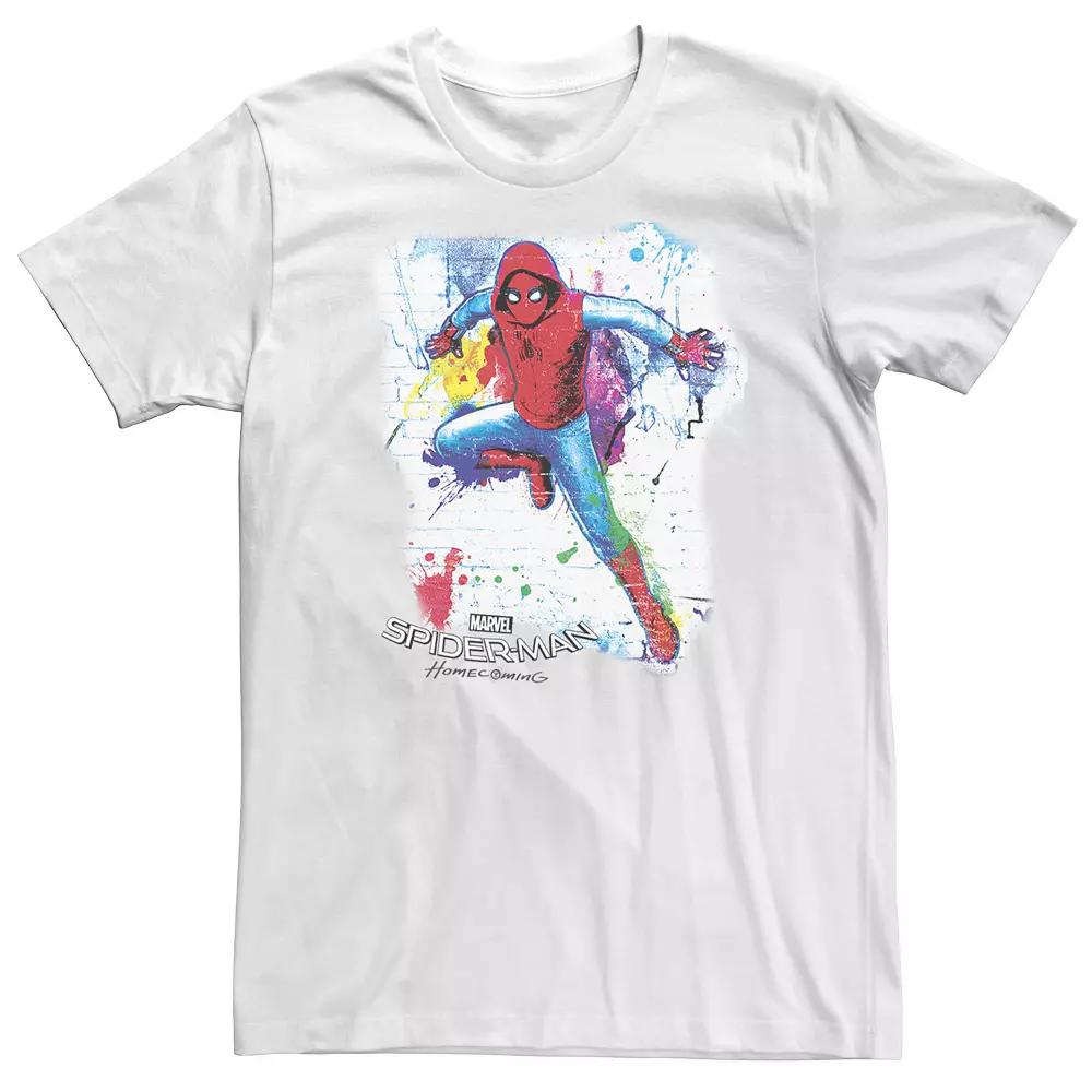 Big & Tall Marvel Spider-Man Homecoming Graffiti Stall Tee, Men's,  Product Image