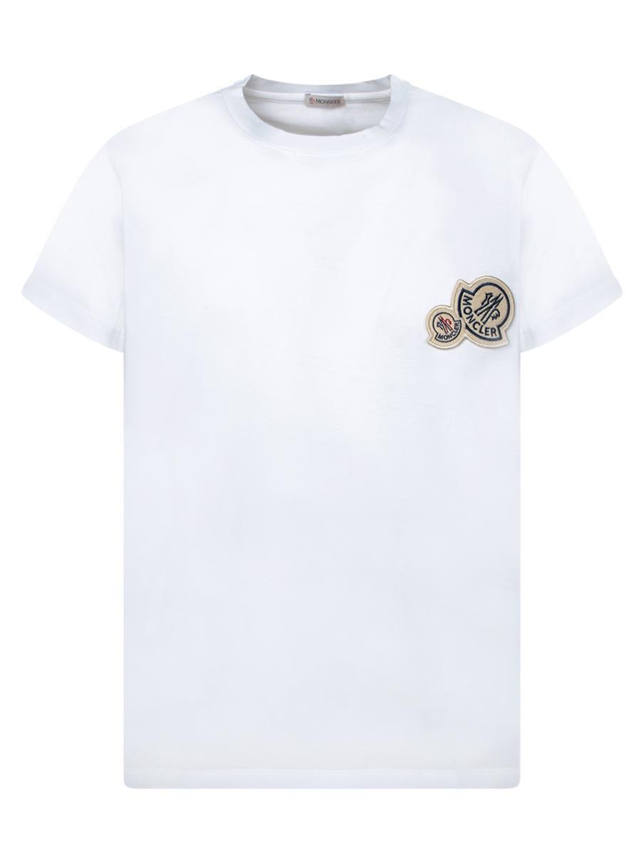 MONCLER Mens White Brand-patch Short-sleeve Pack Of Three Cotton-jersey T-shirt Product Image