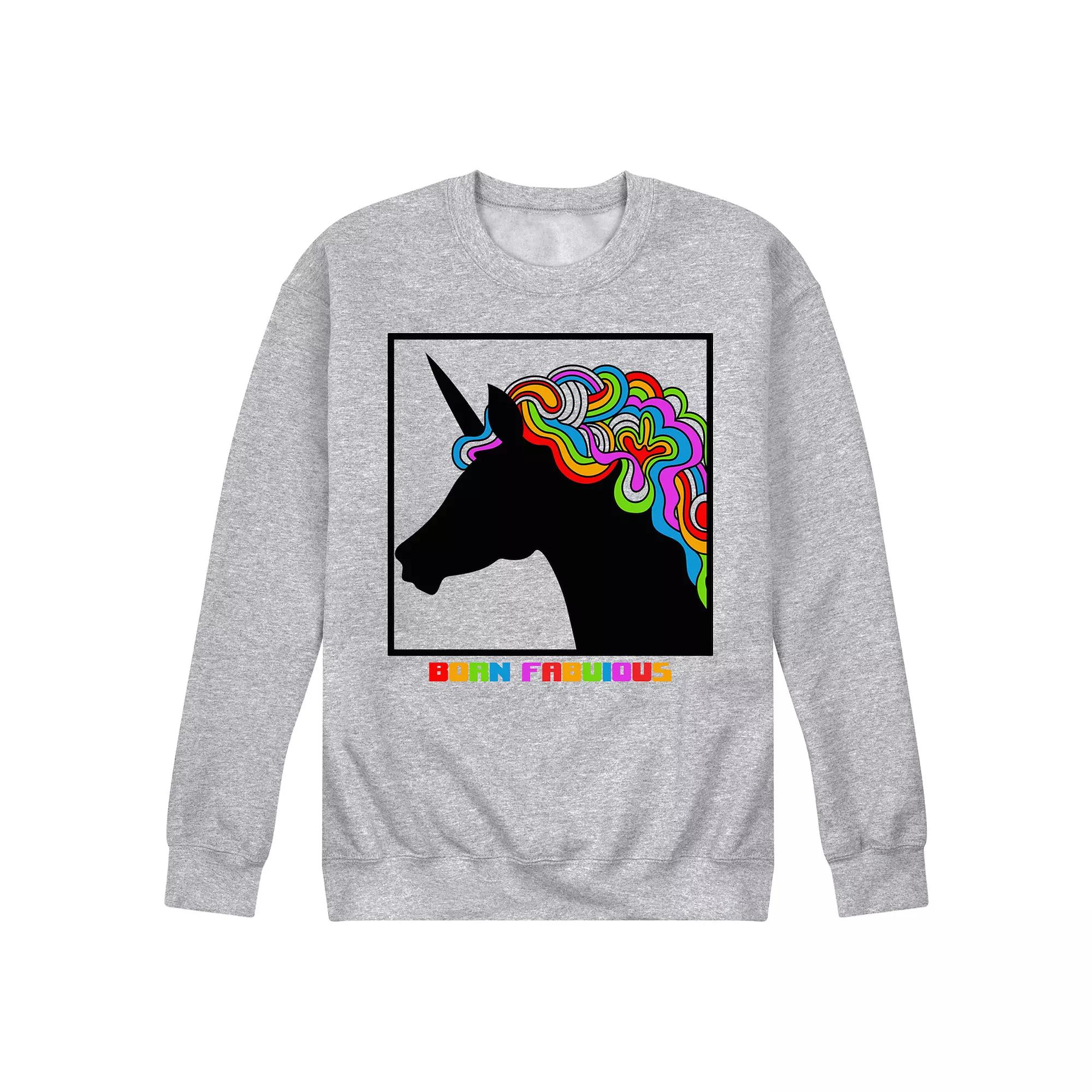 Men's Pride Unicorn Boogie Fleece Sweatshirt,  Product Image