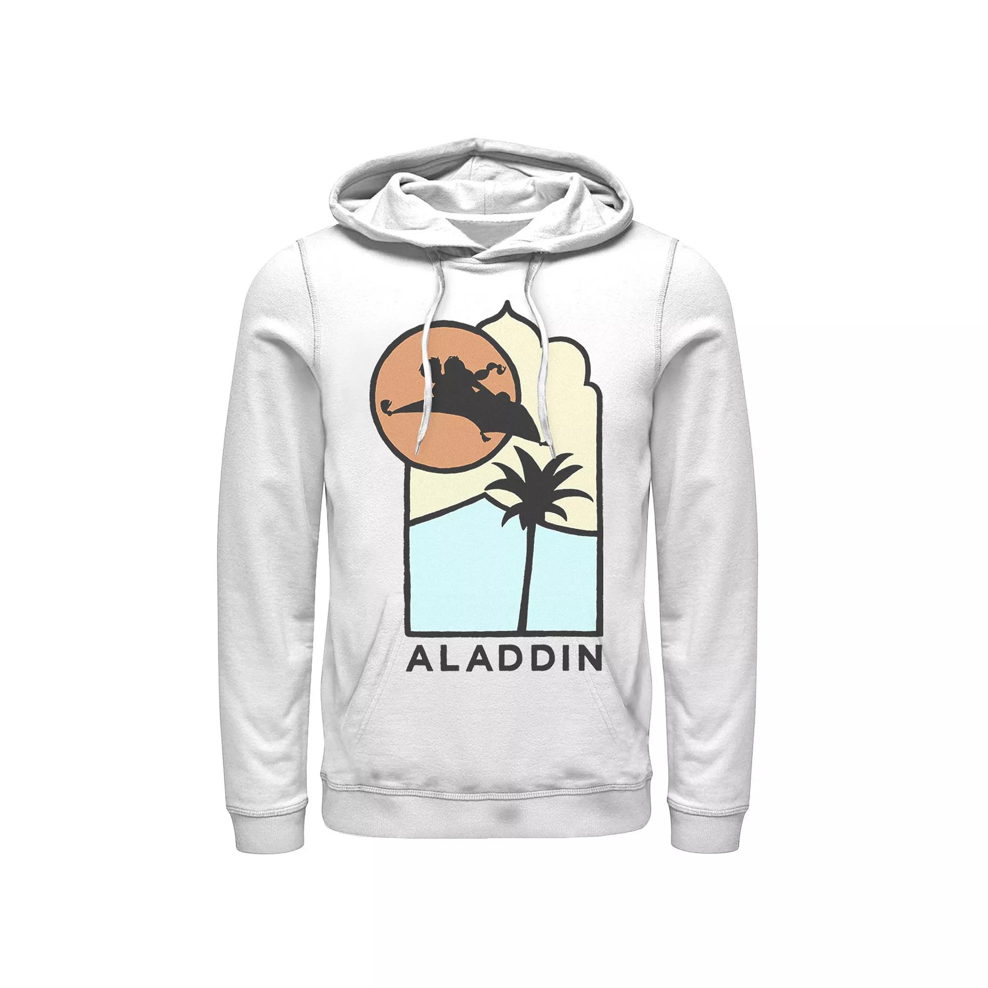 Disney's Aladdin Men's Carpet Ride Line Art Logo Hoodie,  Product Image