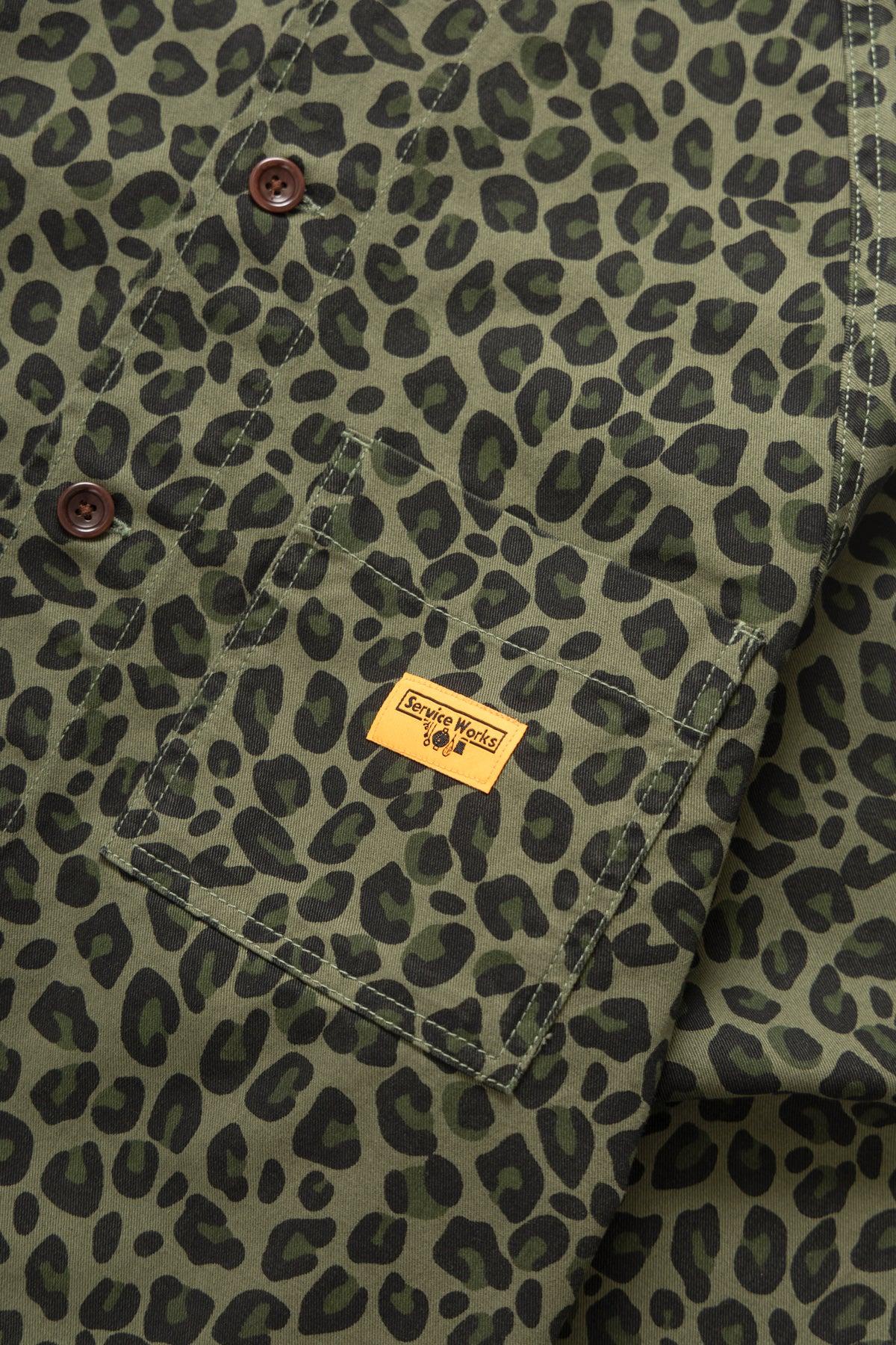 Service Works - Patterned Front Of House Jacket - Green Leopard Product Image