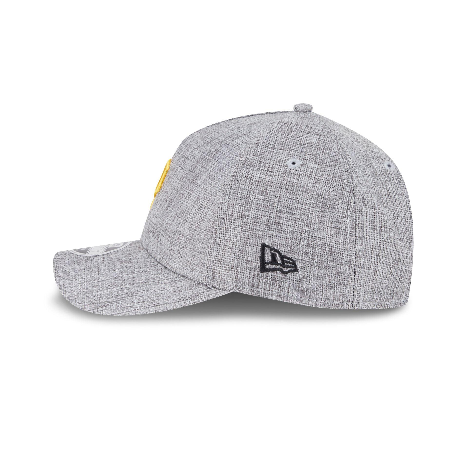 Pittsburgh Pirates Cotton Weave Gray 9FORTY M-Crown A-Frame Snapback Hat Male Product Image