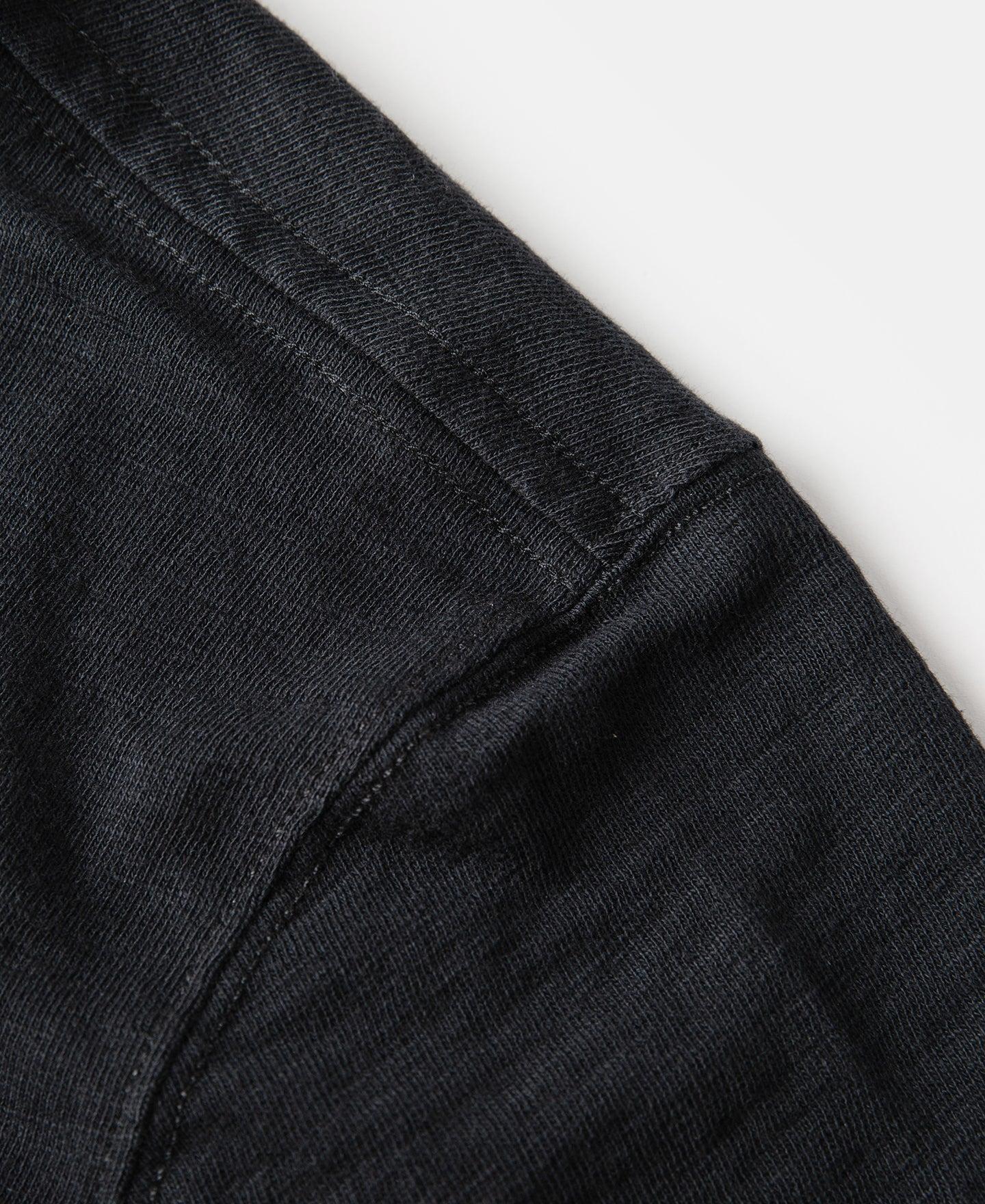 10.5 oz Cotton Tubular Gusset T-Shirt - Black Product Image