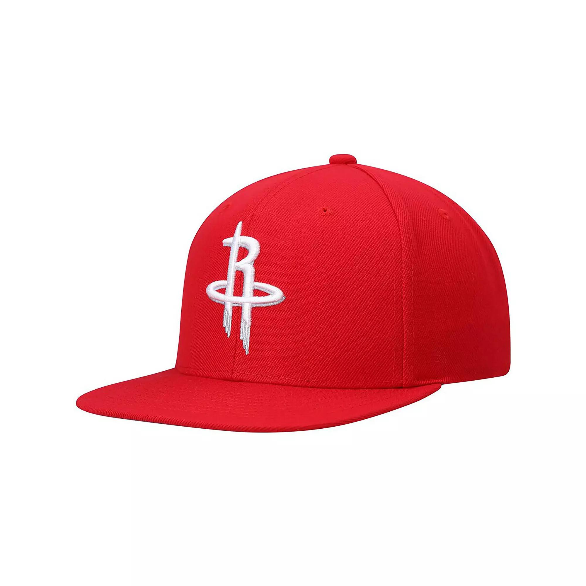 Men's Mitchell & Ness Red Houston Rockets Ground 2.0 Snapback Hat Product Image