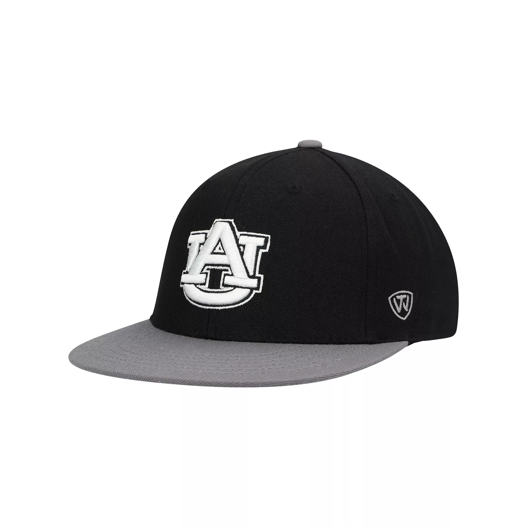Men's Top of the World Black/Gray Auburn Tigers Team Color Two-Tone Fitted Hat,  Product Image