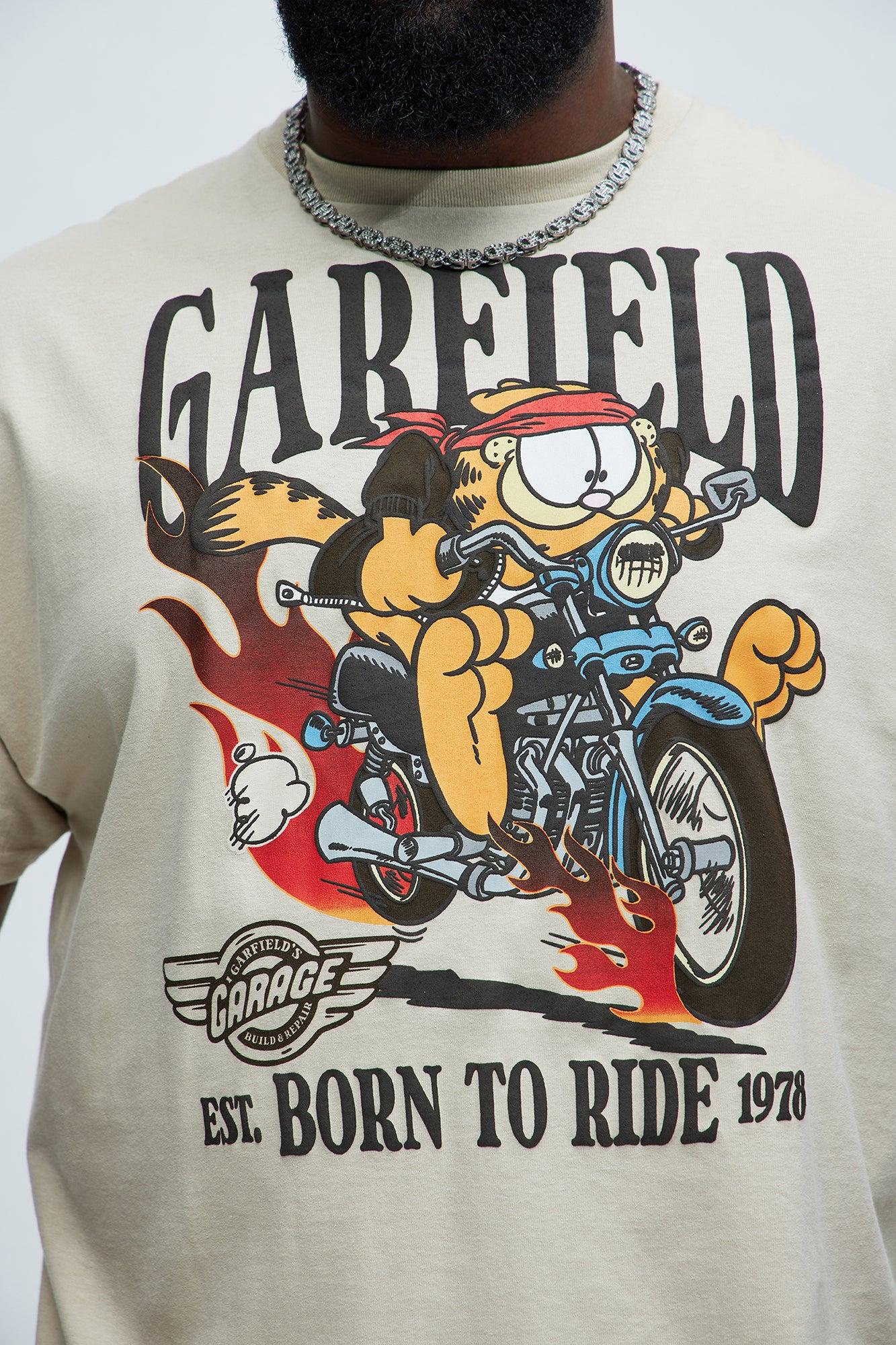 Garfield Born To Ride Short Sleeve Tee - Sand Product Image